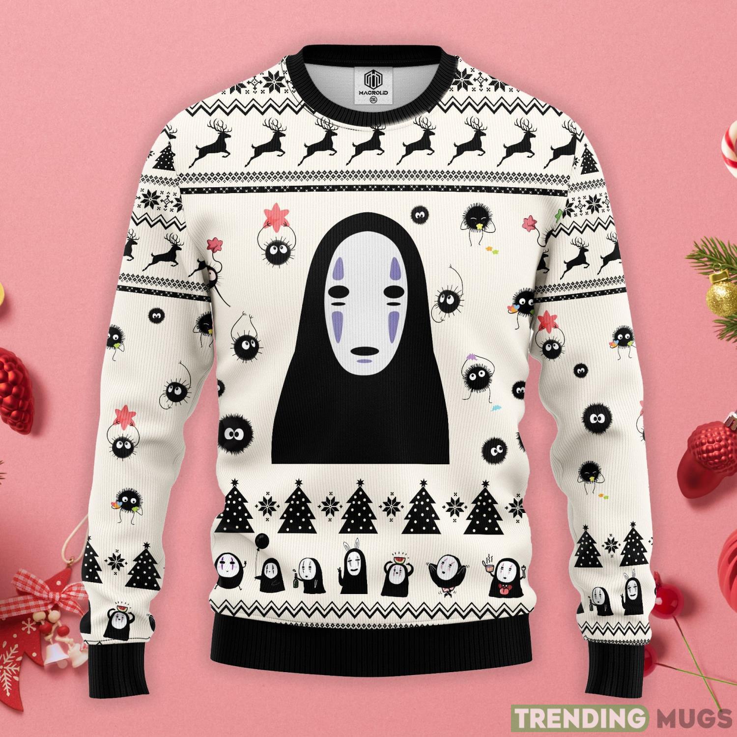 No Face White Christmas Gift Ugly Christmas Sweater Product Photo 1 No Face White Christmas Gift Ugly Christmas Sweater Product Photo 1