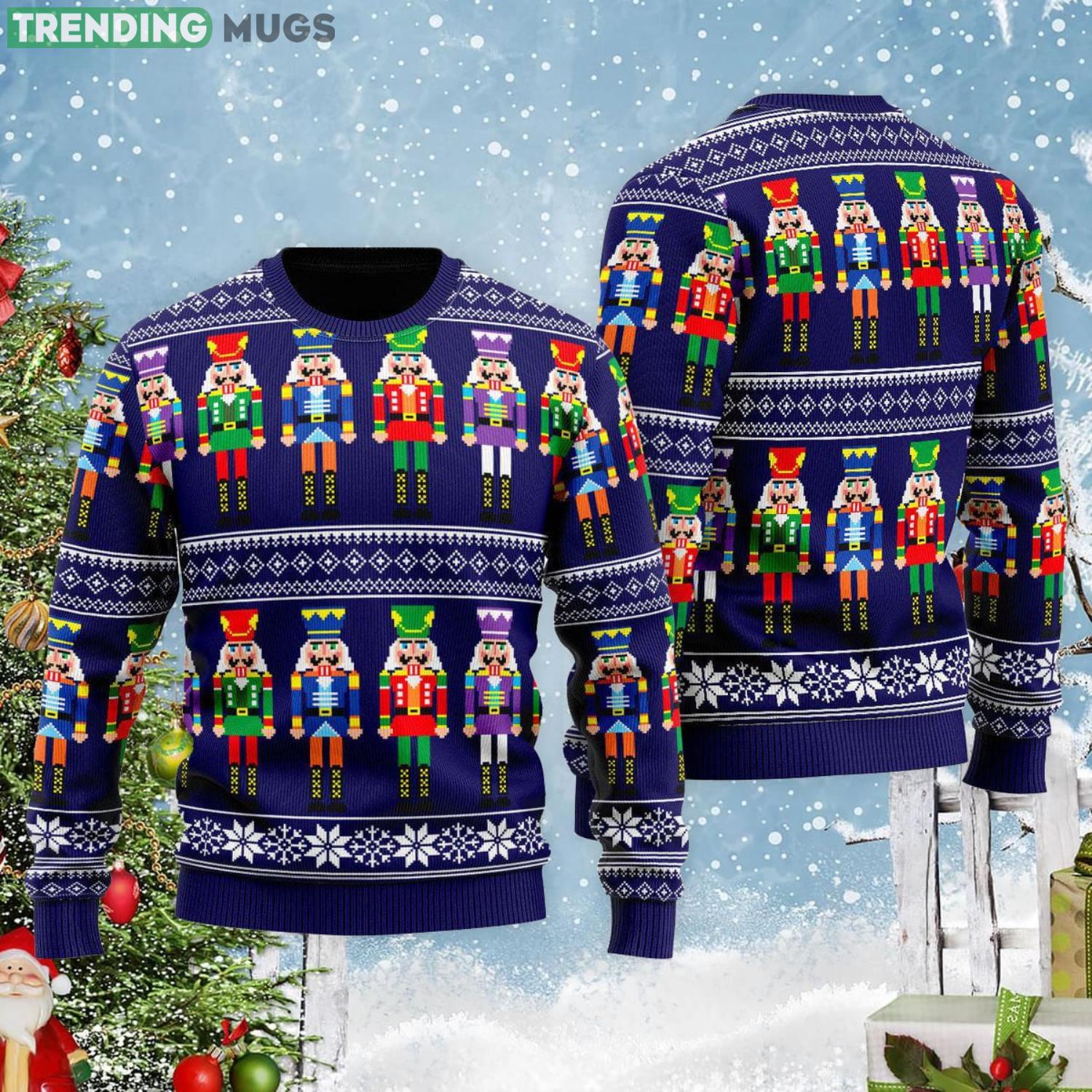 Nutcrackers Christmas Coming Pattern Christmas Gift Ugly Christmas Sweater Product Photo 1 Nutcrackers Christmas Coming Pattern Christmas Gift Ugly Christmas Sweater Product Photo 1