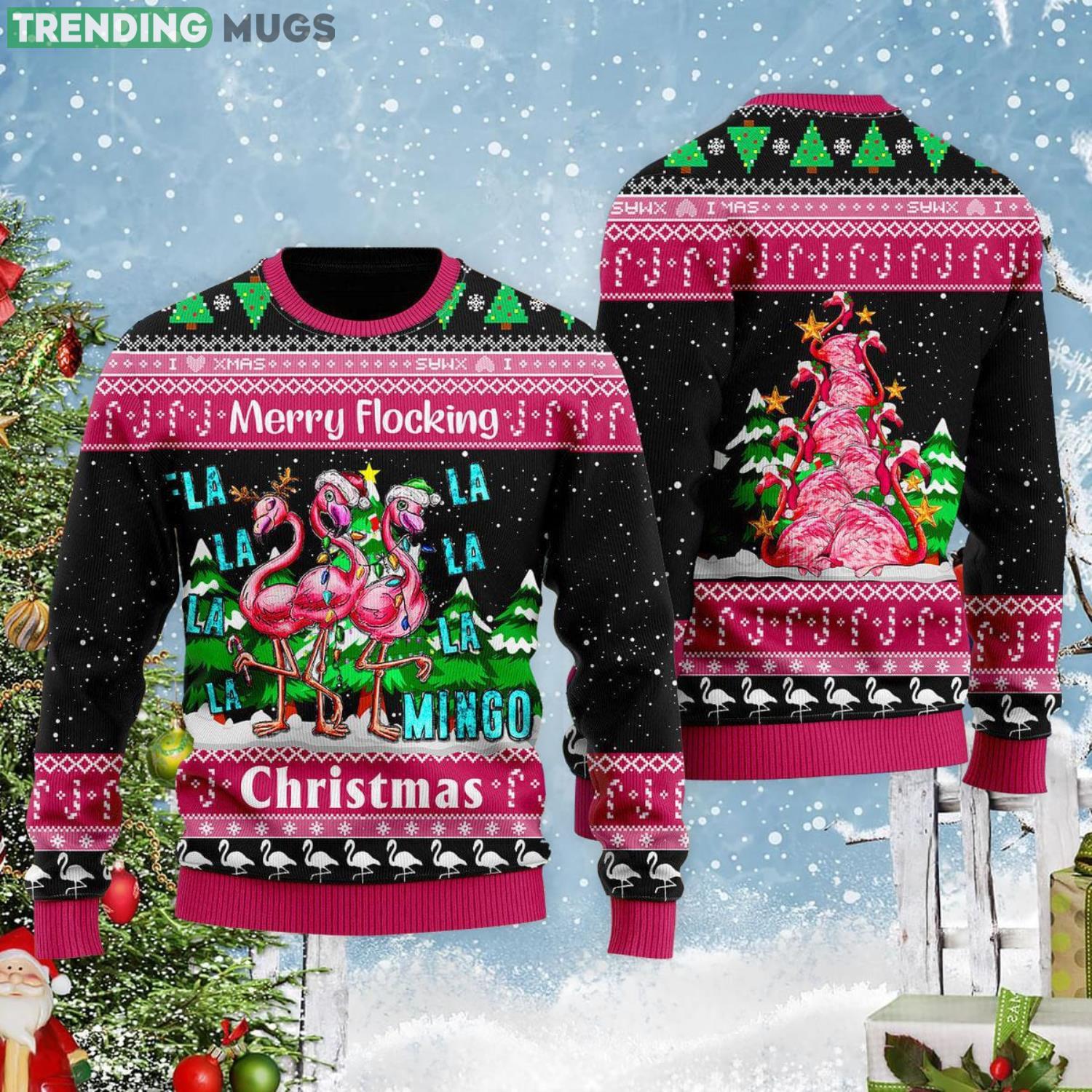 Pink Flamingo Christmas Gift Ugly Christmas Sweater 3D Sweater Pink Flamingo Christmas Gift Ugly Christmas Sweater 3D Sweater