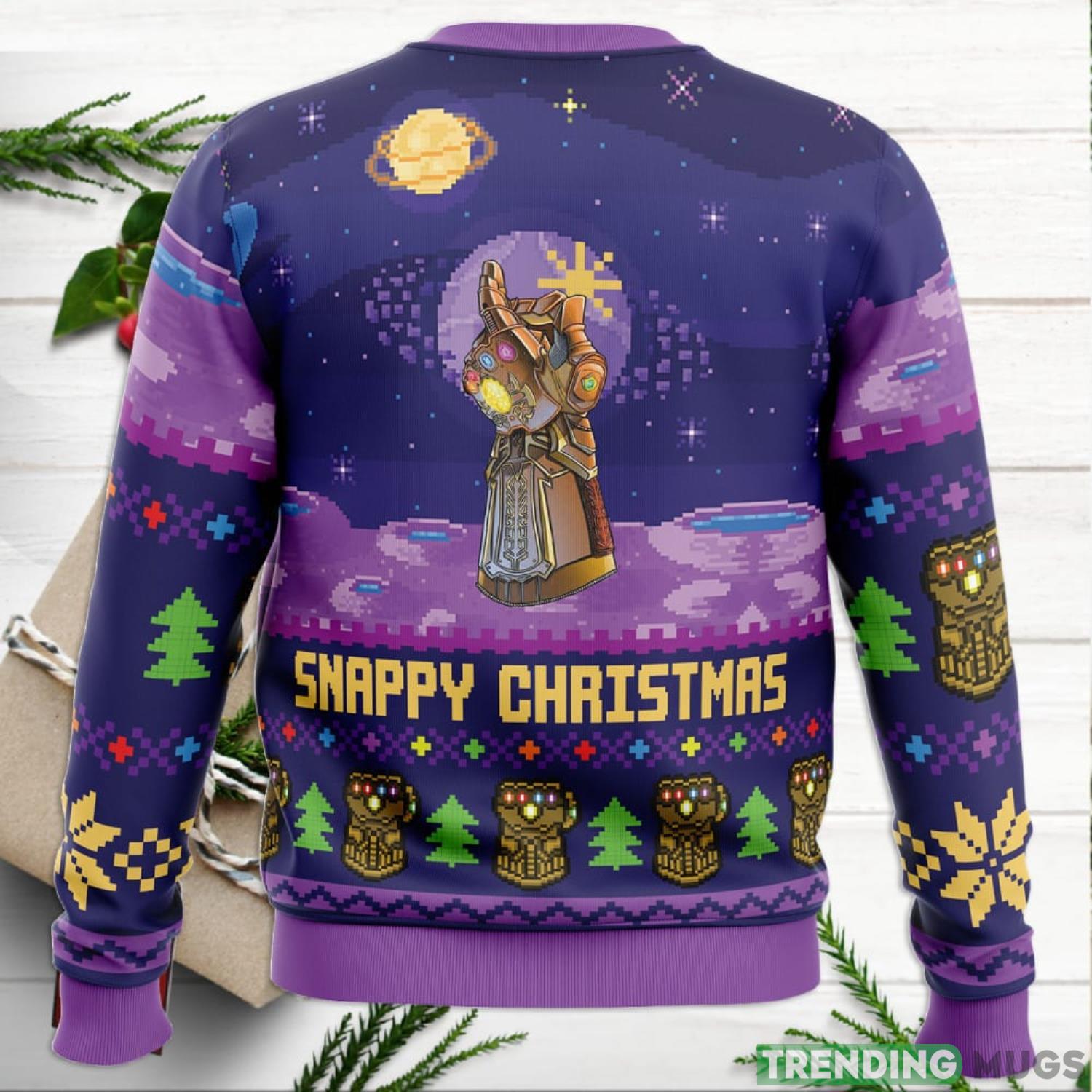 Snappy Christmas Infinity Gauntlet Marvel Ugly Christmas Sweater For Men And Women 3D Sweater Snappy Christmas Infinity Gauntlet Marvel Ugly Christmas Sweater For Men And Women 3D Sweater