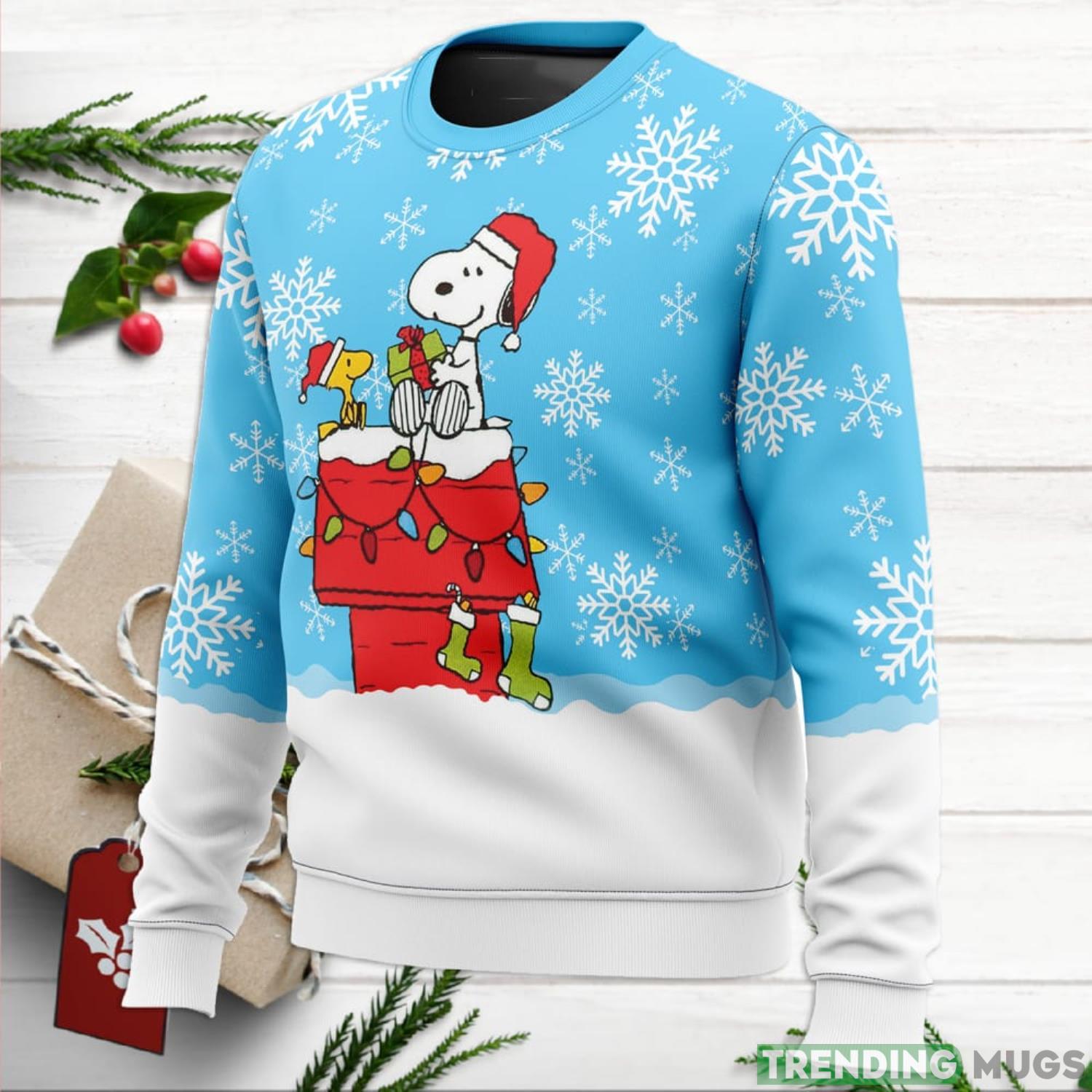 Snowy Christmas Snoopy Ugly Christmas Sweater For Men And Women 3D Sweater Snowy Christmas Snoopy Ugly Christmas Sweater For Men And Women 3D Sweater
