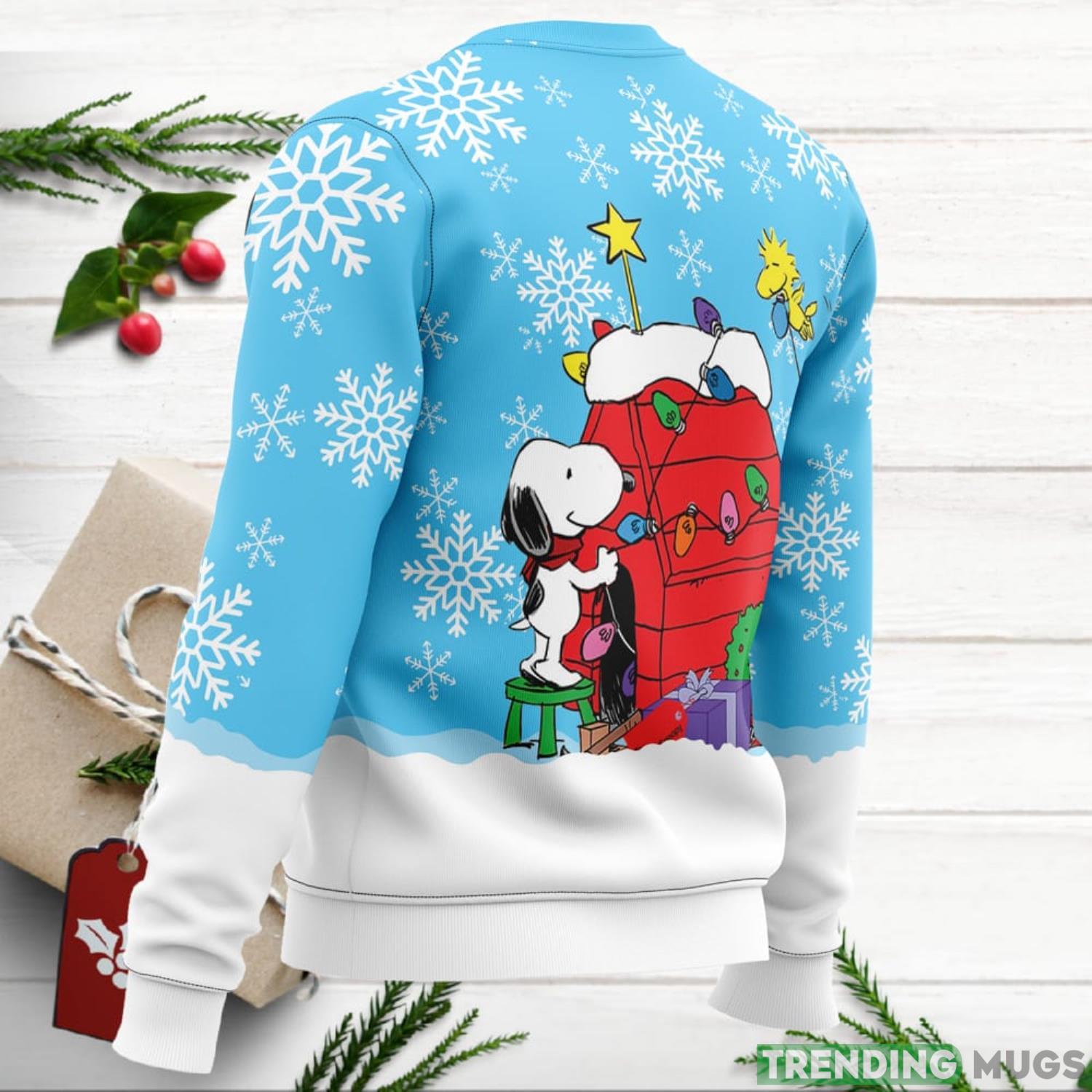 Snowy Christmas Snoopy Ugly Christmas Sweater For Men And Women 3D Sweater Snowy Christmas Snoopy Ugly Christmas Sweater For Men And Women 3D Sweater