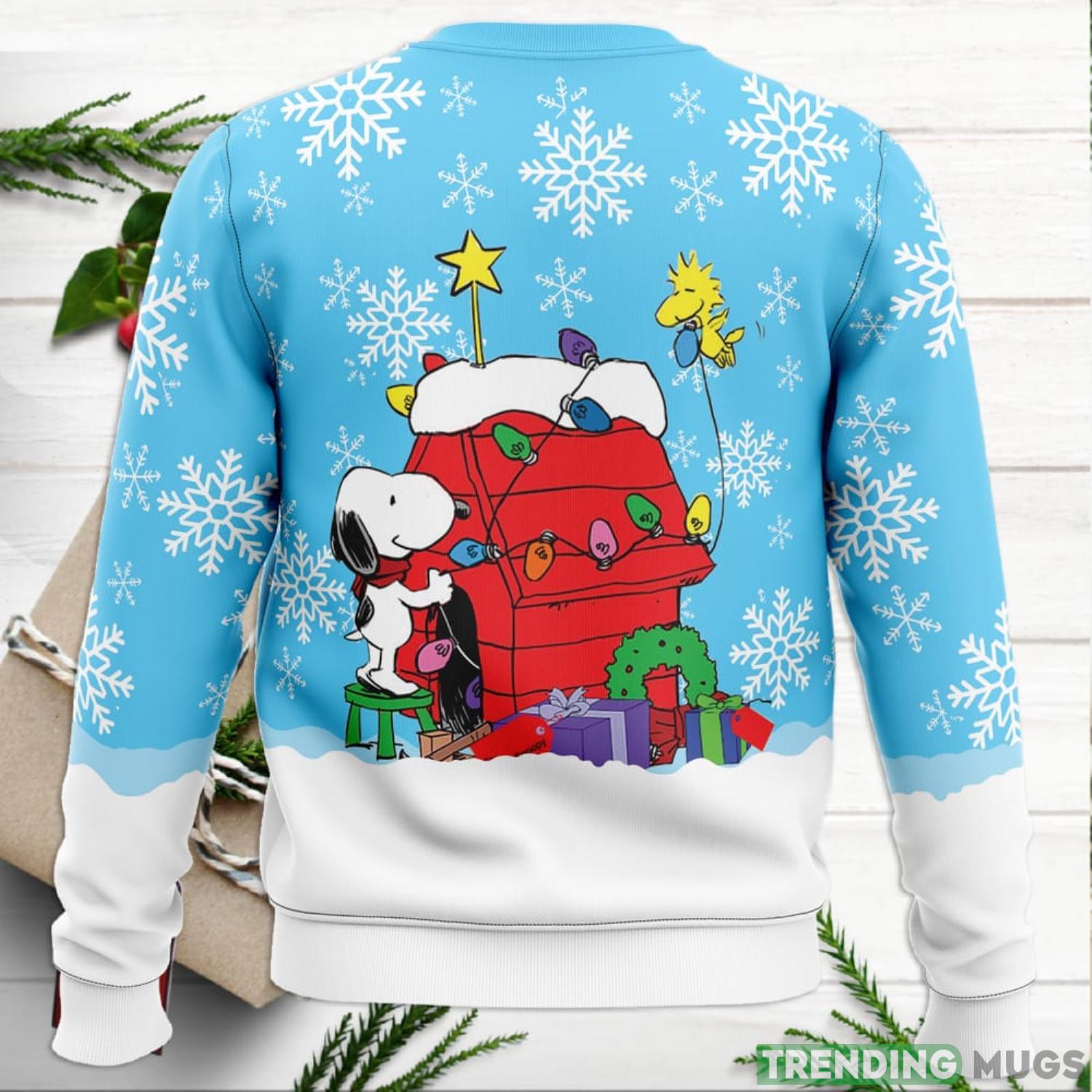 Snowy Christmas Snoopy Ugly Christmas Sweater For Men And Women 3D Sweater Snowy Christmas Snoopy Ugly Christmas Sweater For Men And Women 3D Sweater