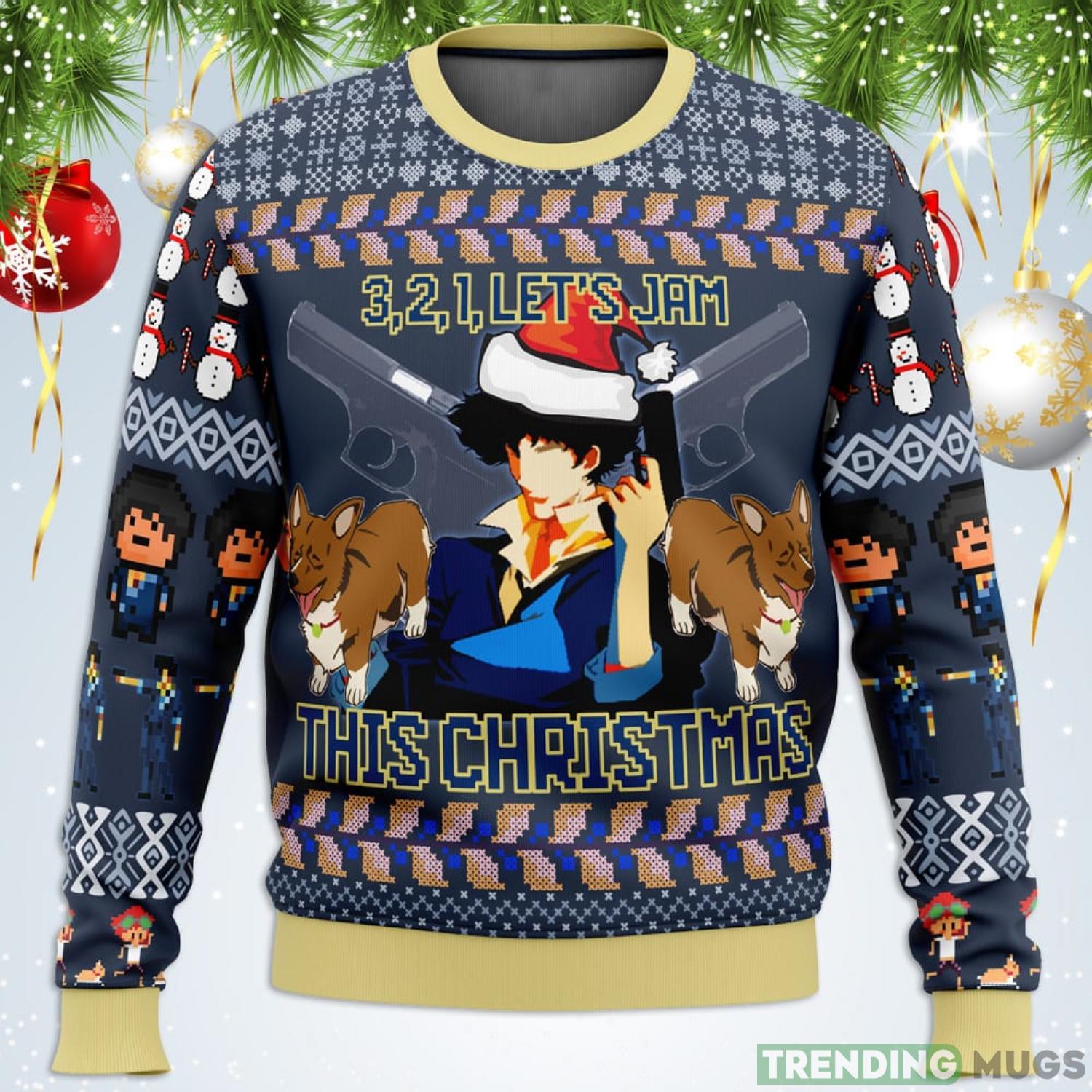 Spike Spiegel Cowboy Bebop Ugly Christmas Sweater For Men And Women Product Photo 1 Spike Spiegel Cowboy Bebop Ugly Christmas Sweater For Men And Women Product Photo 1