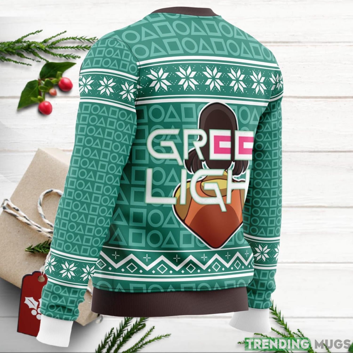 Squid Game Red Light Green Light Doll Ugly Christmas Sweater For Men And Women 3D Sweater Squid Game Red Light Green Light Doll Ugly Christmas Sweater For Men And Women 3D Sweater