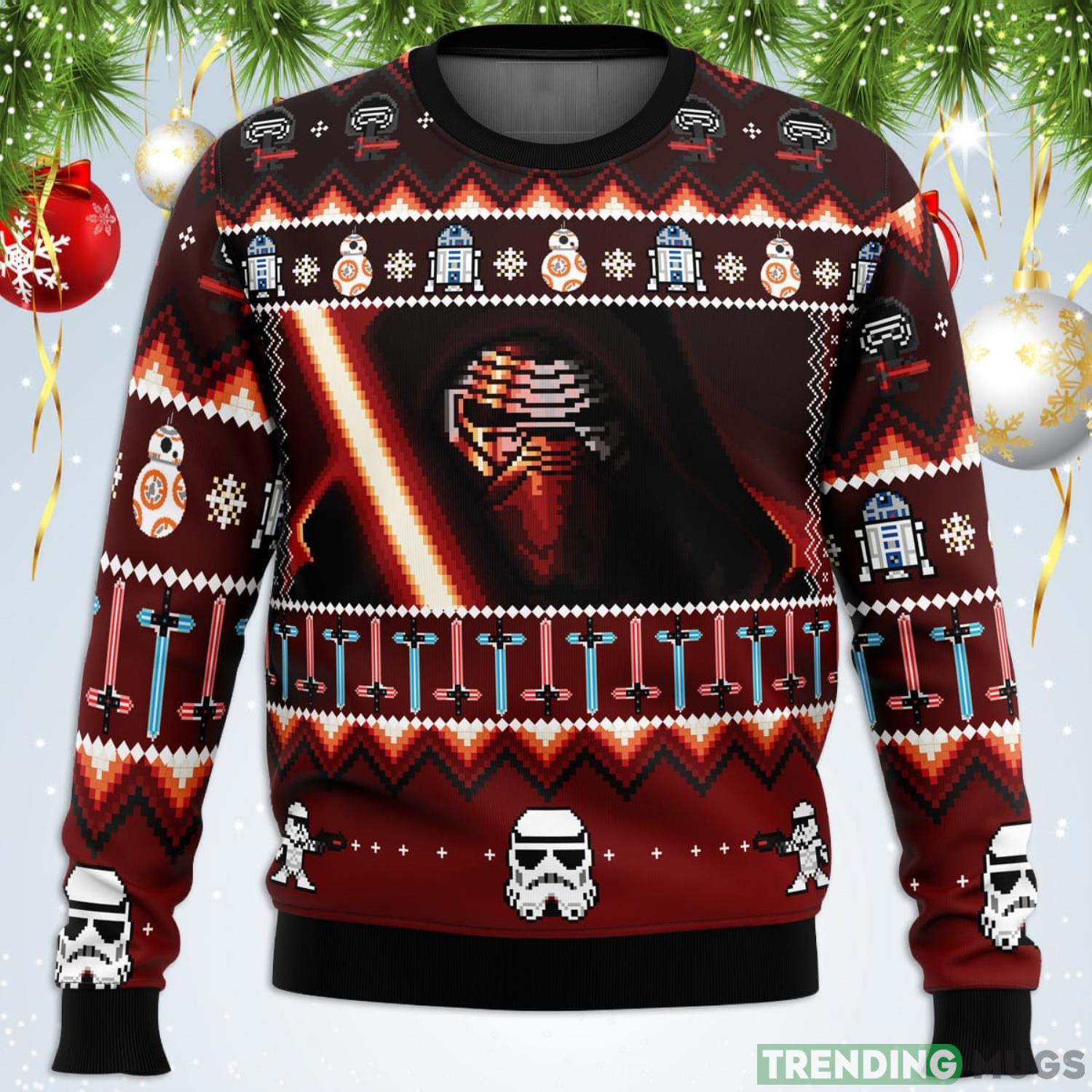 Star Wars Christmas Awakens Ugly Christmas Sweater For Men And Women Product Photo 1 Star Wars Christmas Awakens Ugly Christmas Sweater For Men And Women Product Photo 1