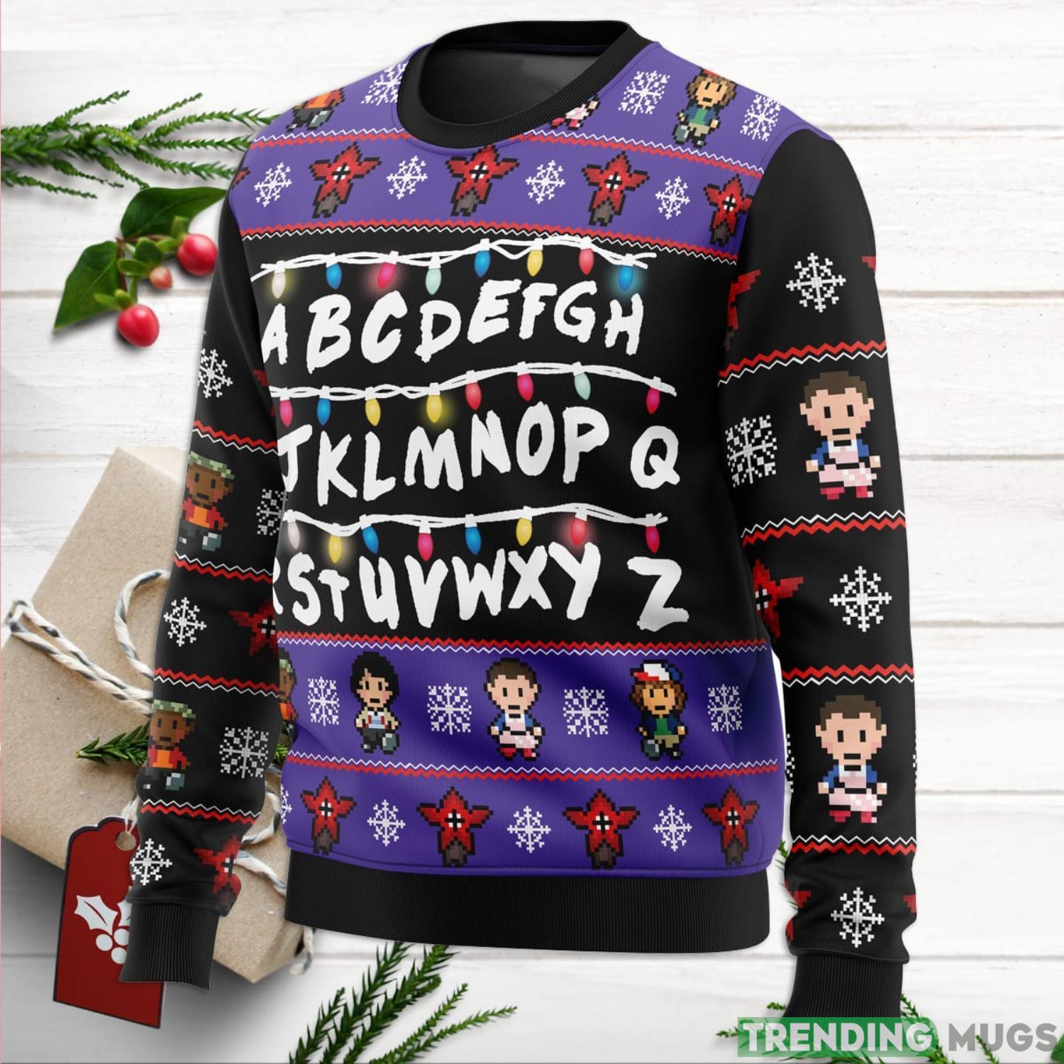 Stranger Things Ugly Christmas Sweater For Men And Women oUX 3D Sweater Stranger Things Ugly Christmas Sweater For Men And Women oUX 3D Sweater