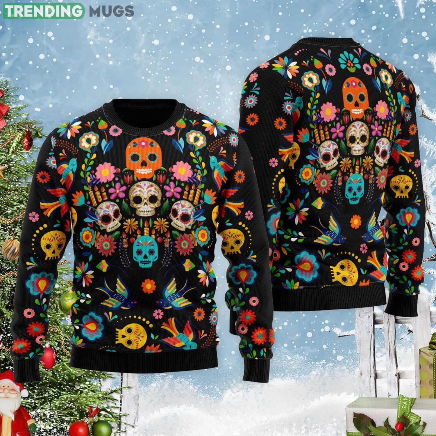 Sugar Skull Christmas Gift Ugly Christmas Sweater Product Photo 1 Sugar Skull Christmas Gift Ugly Christmas Sweater Product Photo 1