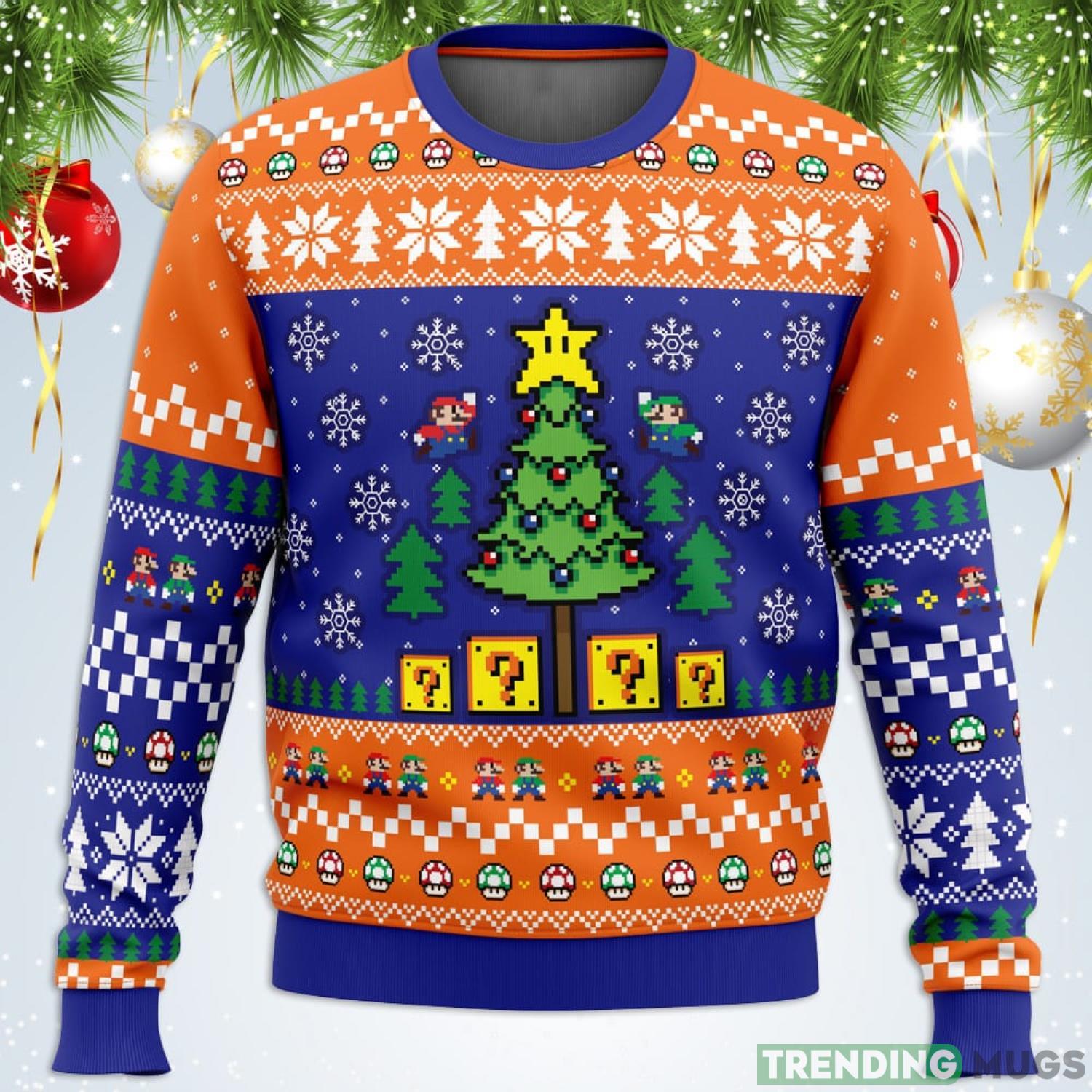 Super Bros Christmas Super Mario Bros. Ugly Christmas Sweater For Men And Women Product Photo 1 Super Bros Christmas Super Mario Bros. Ugly Christmas Sweater For Men And Women Product Photo 1
