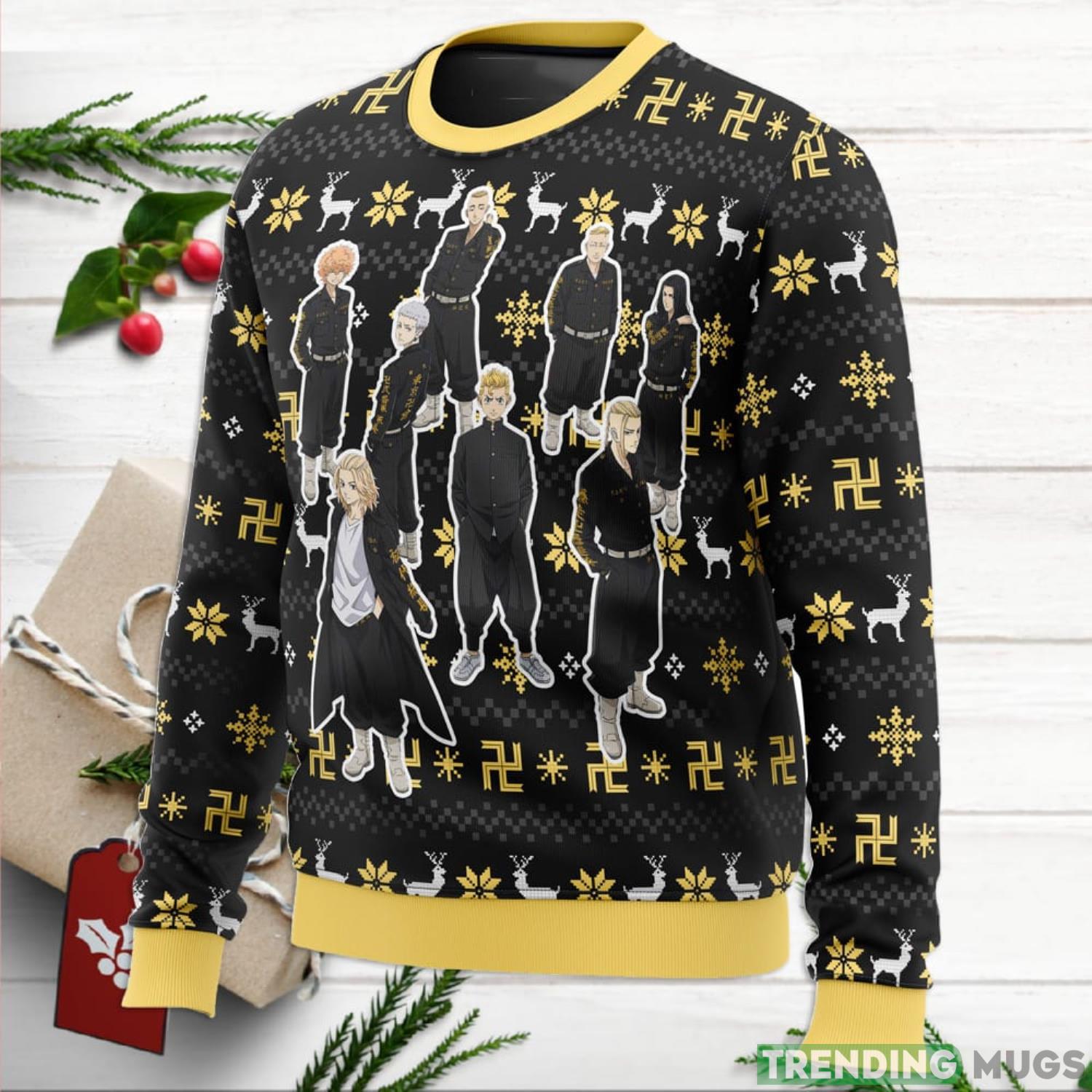 The Buddhist Symbol Tokyo Revengers Ugly Christmas Sweater For Men And Women 3D Sweater The Buddhist Symbol Tokyo Revengers Ugly Christmas Sweater For Men And Women 3D Sweater