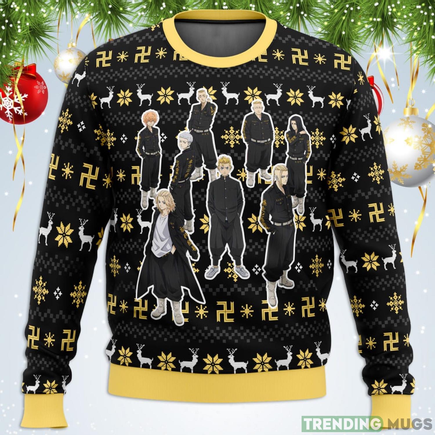 The Buddhist Symbol Tokyo Revengers Ugly Christmas Sweater For Men And Women Product Photo 1 The Buddhist Symbol Tokyo Revengers Ugly Christmas Sweater For Men And Women Product Photo 1