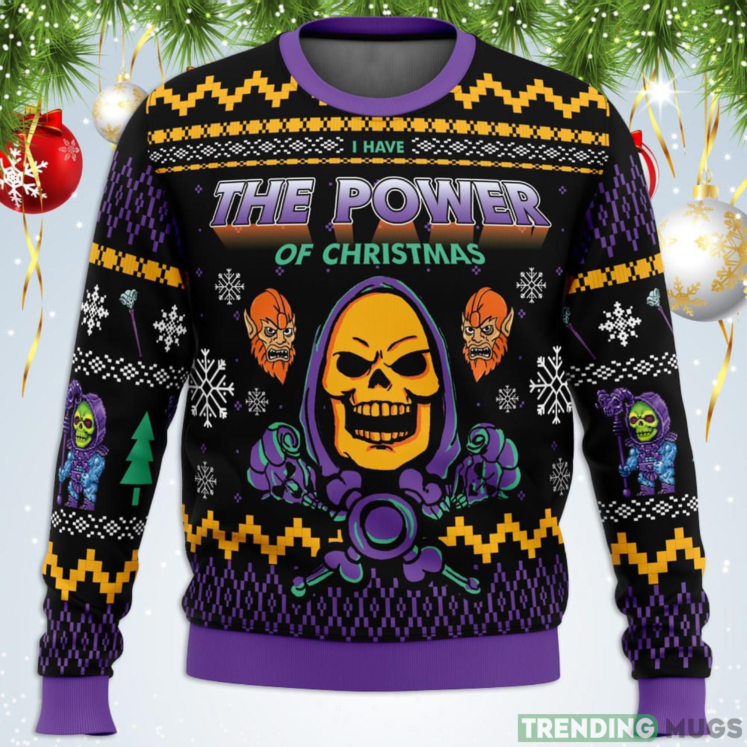 The Evil Power of Christmas He-Man Ugly Christmas Sweater For Men And Women Product Photo 1 The Evil Power of Christmas He-Man Ugly Christmas Sweater For Men And Women Product Photo 1