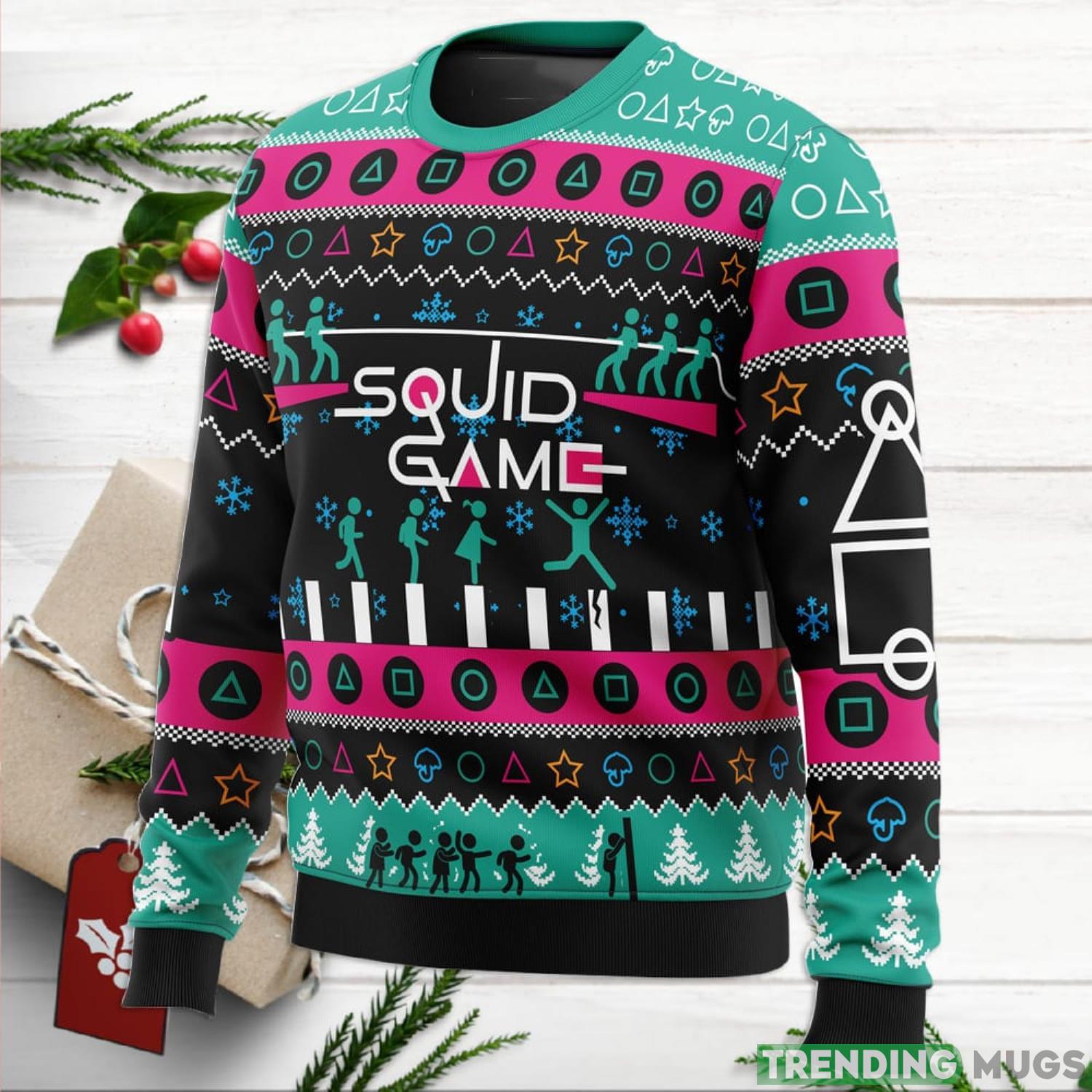 The Game is On Squid Game Christmas Sweater 3D Sweater The Game is On Squid Game Christmas Sweater 3D Sweater