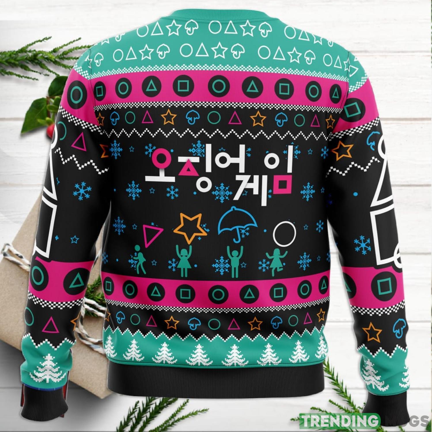 The Game is On Squid Game Christmas Sweater 3D Sweater The Game is On Squid Game Christmas Sweater 3D Sweater