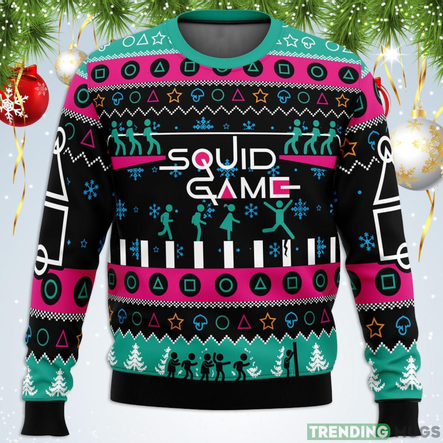 The Game is On Squid Game Christmas Sweater Product Photo 1 The Game is On Squid Game Christmas Sweater Product Photo 1