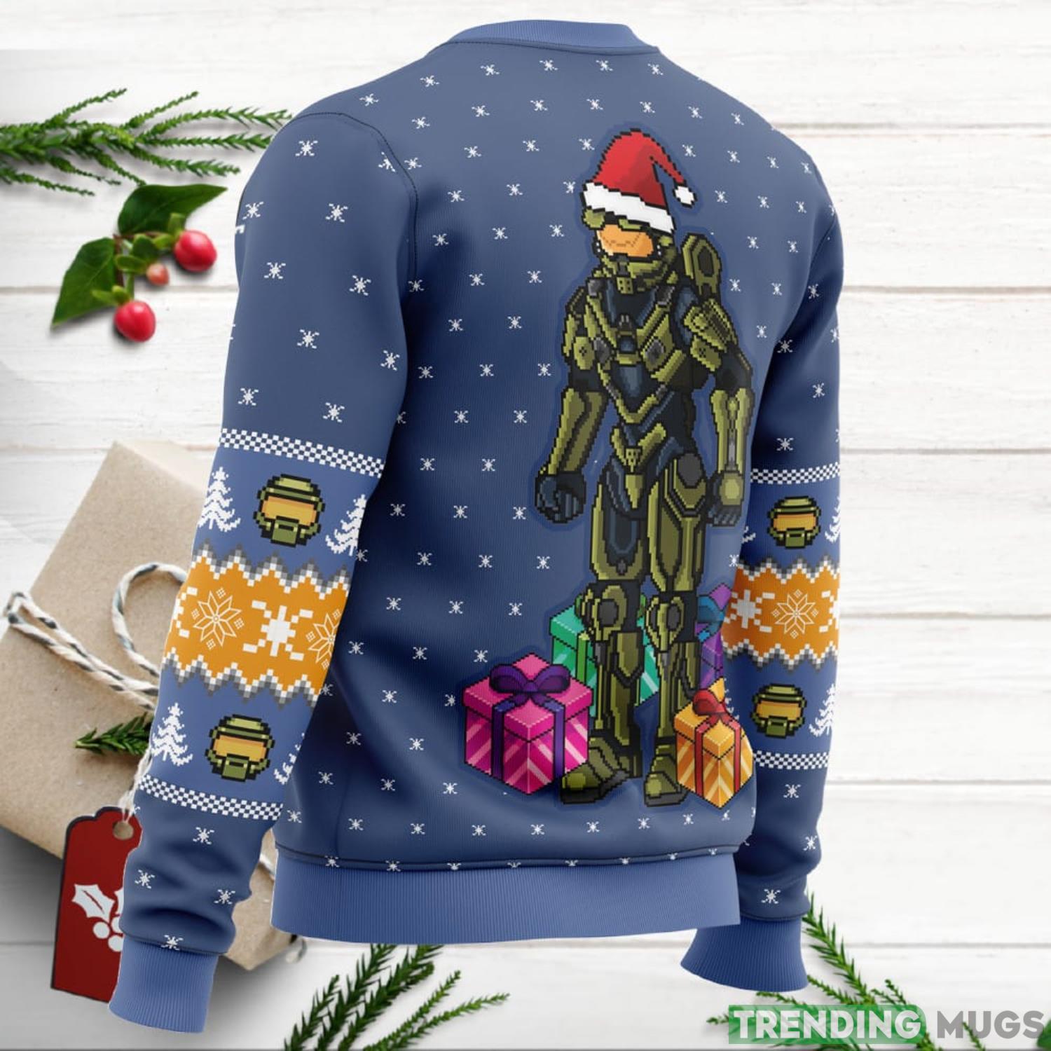 Wake Me When You Need Presents Halo Ugly Christmas Sweater For Men And Women 3D Sweater Wake Me When You Need Presents Halo Ugly Christmas Sweater For Men And Women 3D Sweater