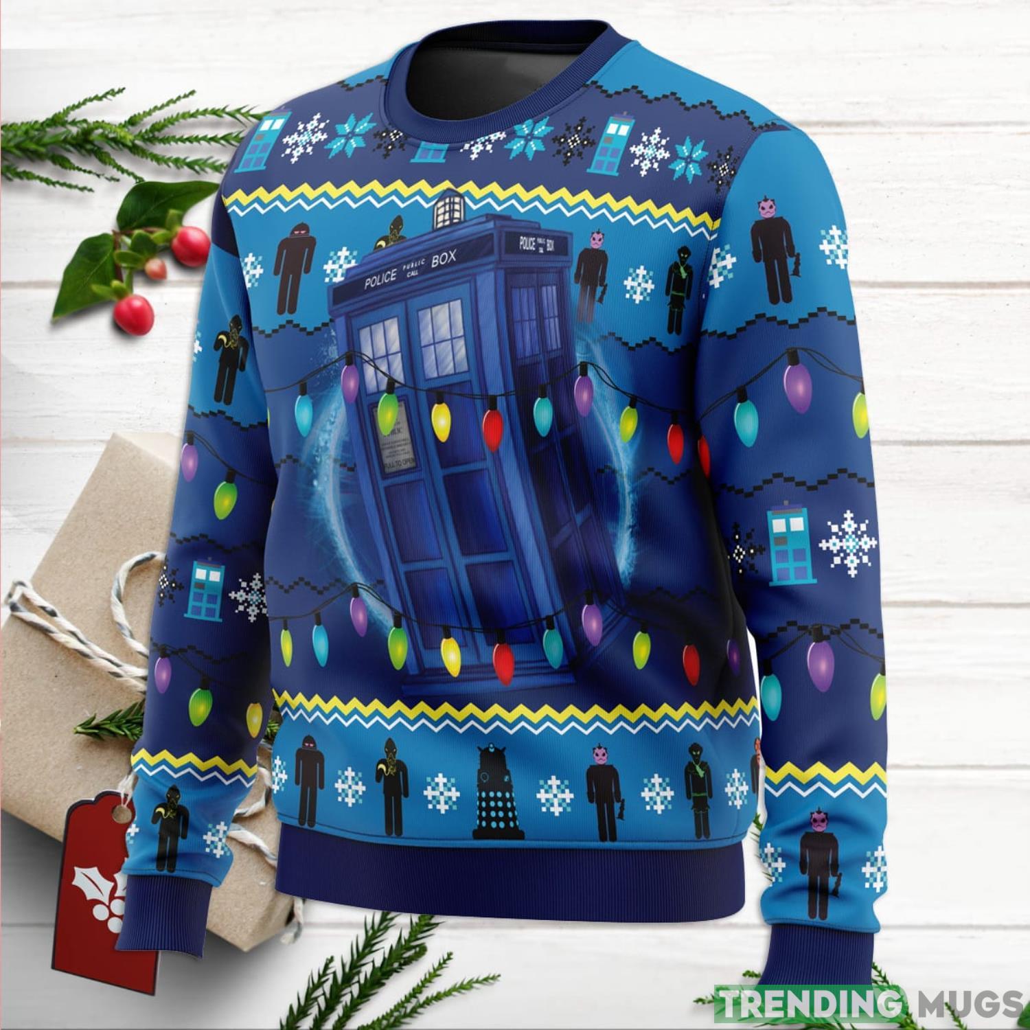 WHO’S Outside Doctor Who Ugly Christmas Sweater For Men And Women 3D Sweater WHO’S Outside Doctor Who Ugly Christmas Sweater For Men And Women 3D Sweater