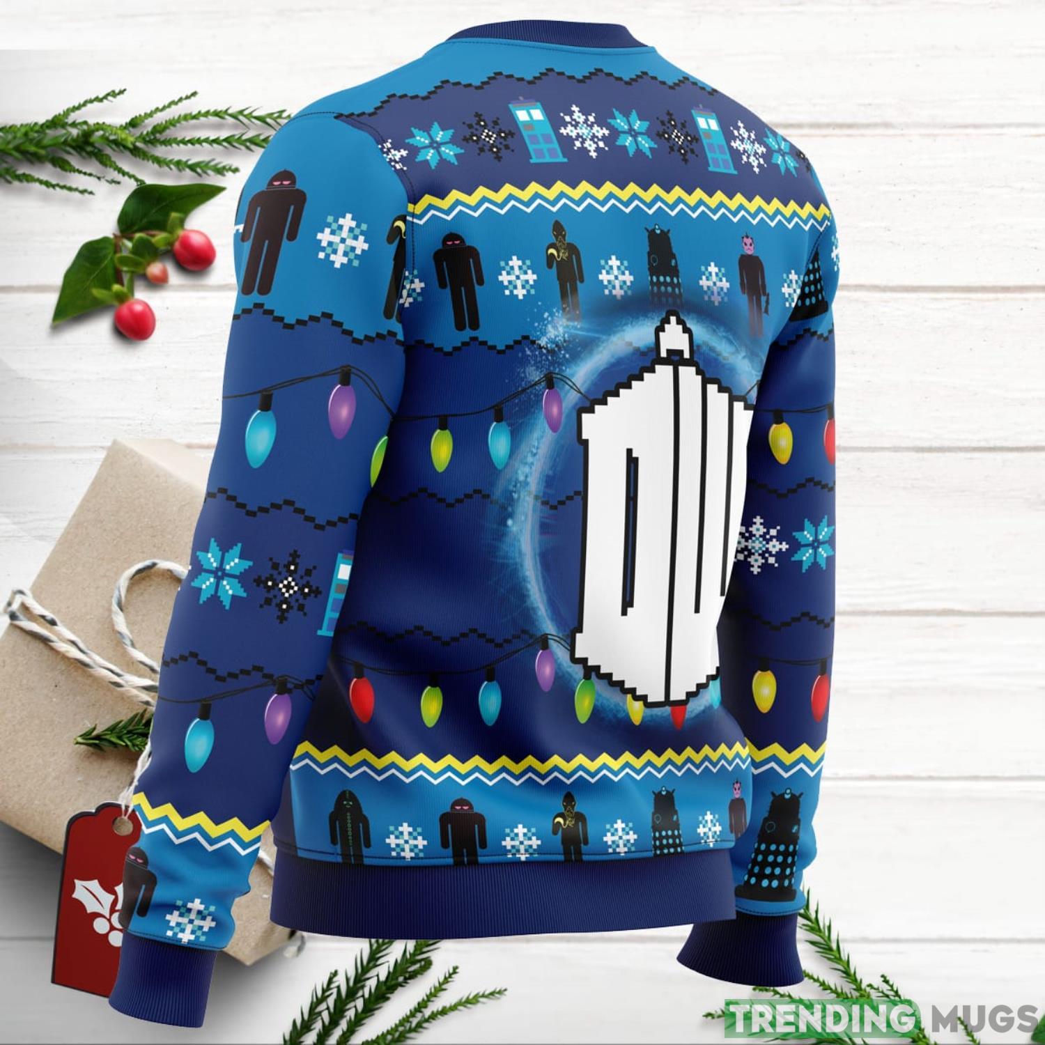 WHO’S Outside Doctor Who Ugly Christmas Sweater For Men And Women 3D Sweater WHO’S Outside Doctor Who Ugly Christmas Sweater For Men And Women 3D Sweater