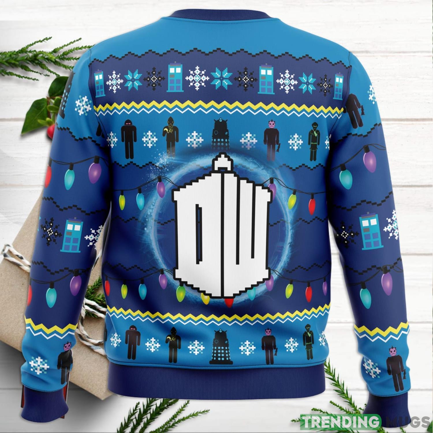WHO’S Outside Doctor Who Ugly Christmas Sweater For Men And Women 3D Sweater WHO’S Outside Doctor Who Ugly Christmas Sweater For Men And Women 3D Sweater