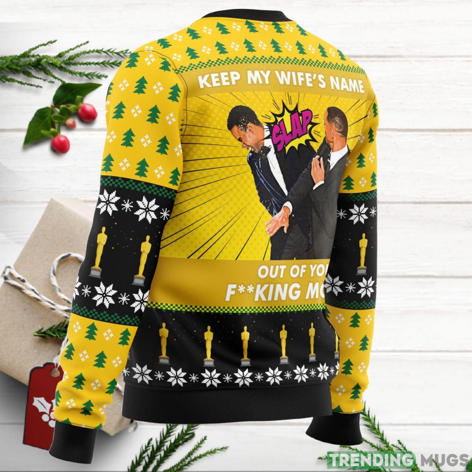 Will Smith Slaps Chris Rock Meme Ugly Christmas Sweater For Men And Women 3D Sweater Will Smith Slaps Chris Rock Meme Ugly Christmas Sweater For Men And Women 3D Sweater