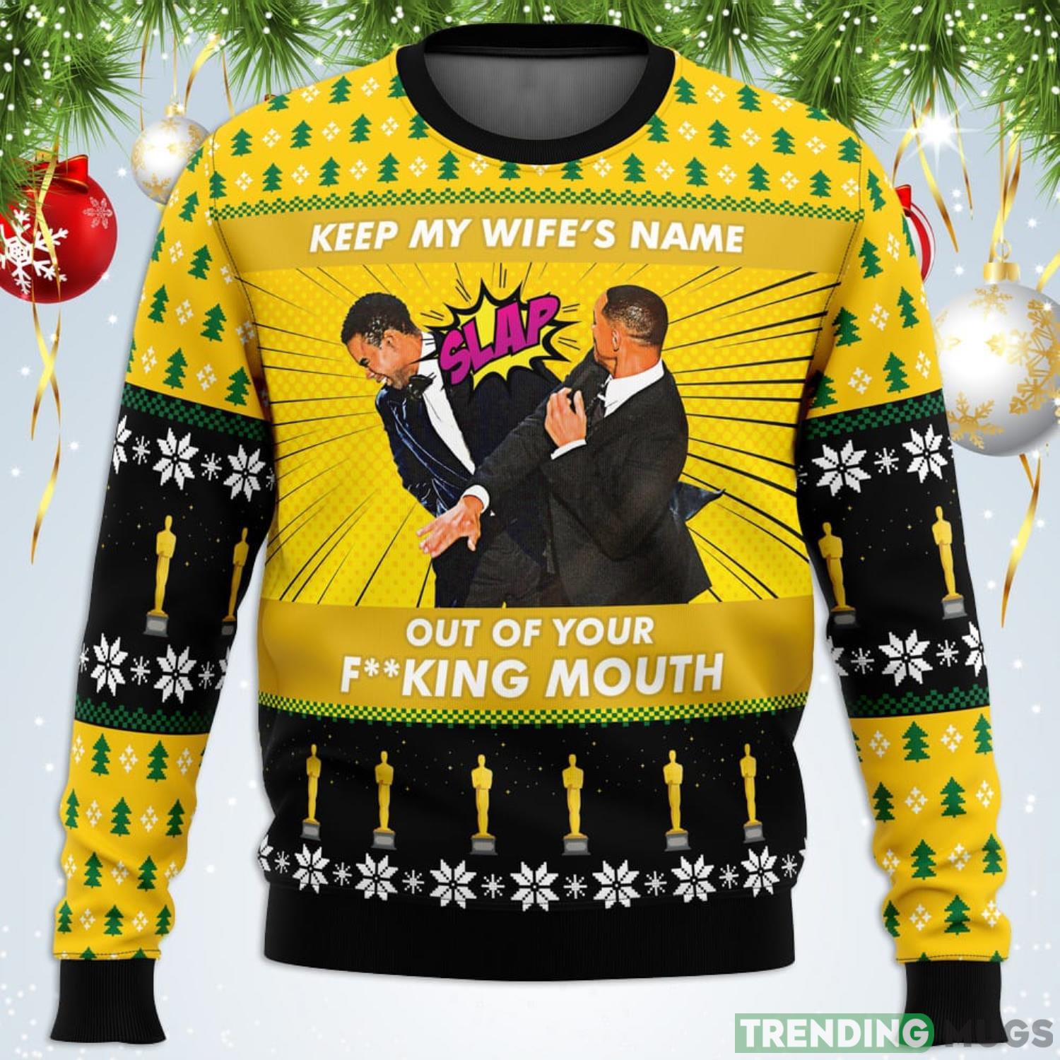 Will Smith Slaps Chris Rock Meme Ugly Christmas Sweater For Men And Women Product Photo 1