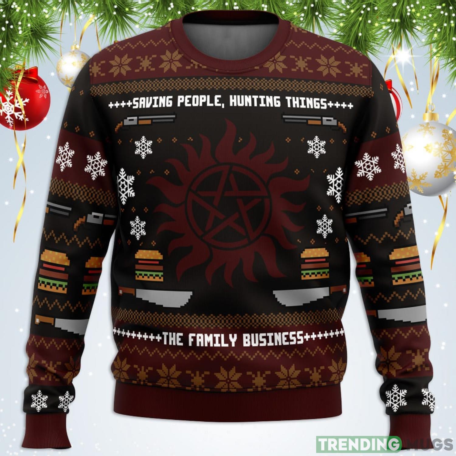 Winchester Christmas Supernatural Ugly Christmas Sweater For Men And Women Product Photo 1 Winchester Christmas Supernatural Ugly Christmas Sweater For Men And Women Product Photo 1