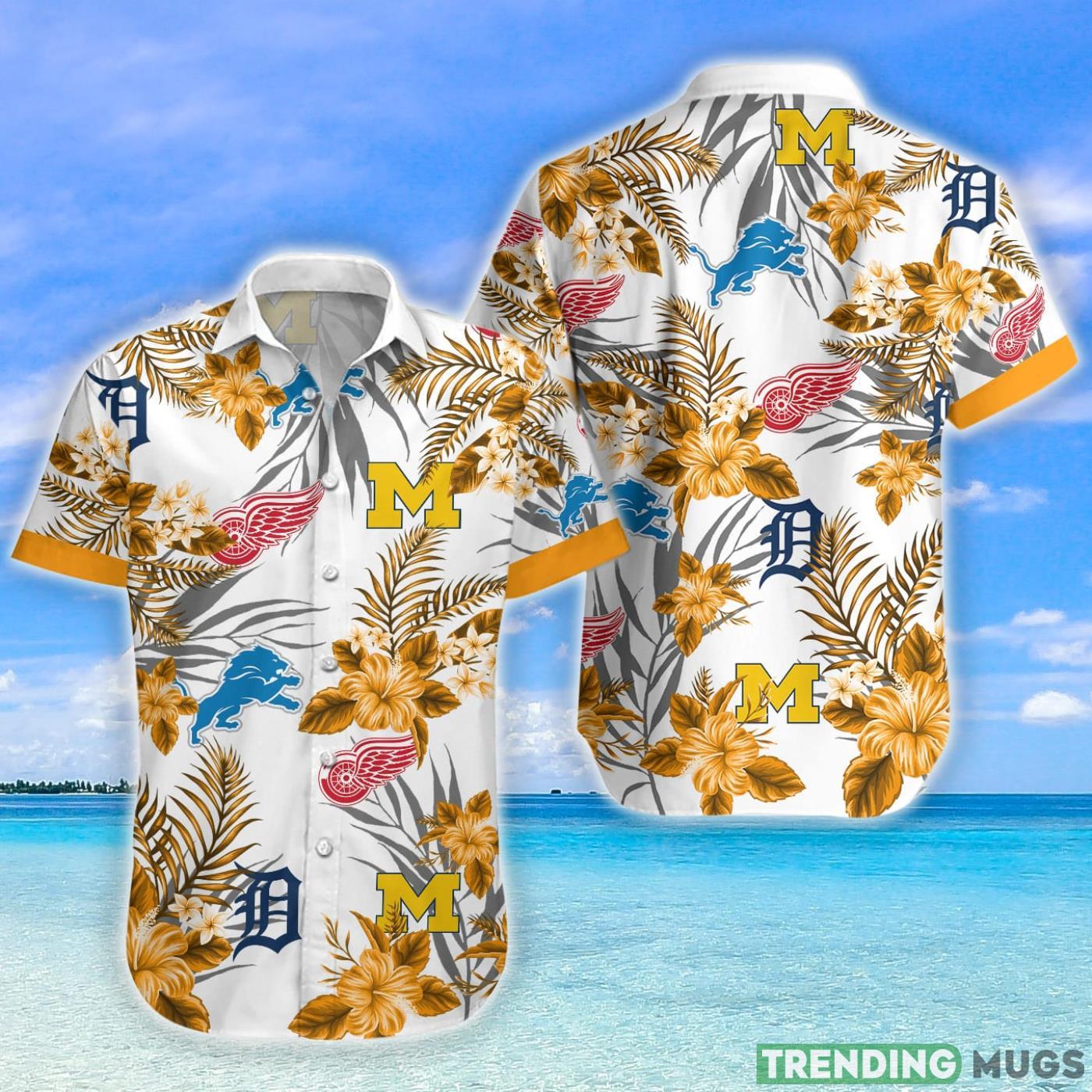 Yellow Flower Michigan Aloha Hawaiian Shirt For Fans Hawaiian Shirt Yellow Flower Michigan Aloha Hawaiian Shirt For Fans Hawaiian Shirt