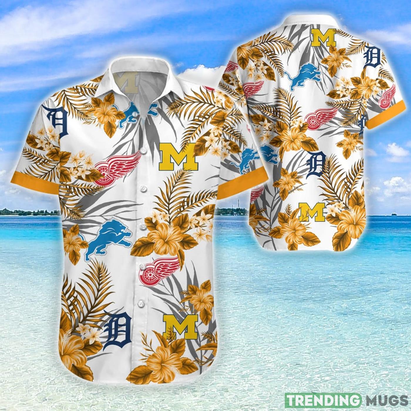 Yellow Flower Michigan Aloha Hawaiian Shirt For Fans Product Photo 1 Yellow Flower Michigan Aloha Hawaiian Shirt For Fans Product Photo 1