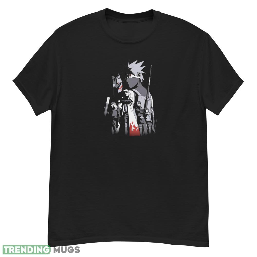 NEW Men's Naruto Kakashi Hatake Shadows T Shirt Dark Shirt NEW Men's Naruto Kakashi Hatake Shadows T Shirt Dark Shirt