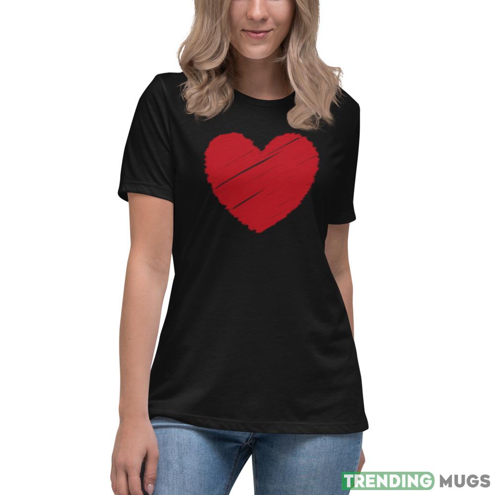 90s Red Heart Design T Shirt Dark Shirt 90s Red Heart Design T Shirt Dark Shirt