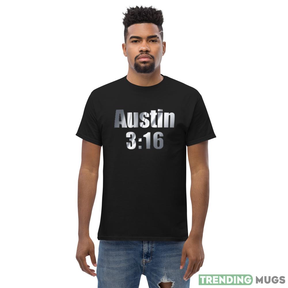 Austin 316 (Silver) Stone Cold Steve Austin WWE T Shirts Dark Shirt Austin 316 (Silver) Stone Cold Steve Austin WWE T Shirts Dark Shirt