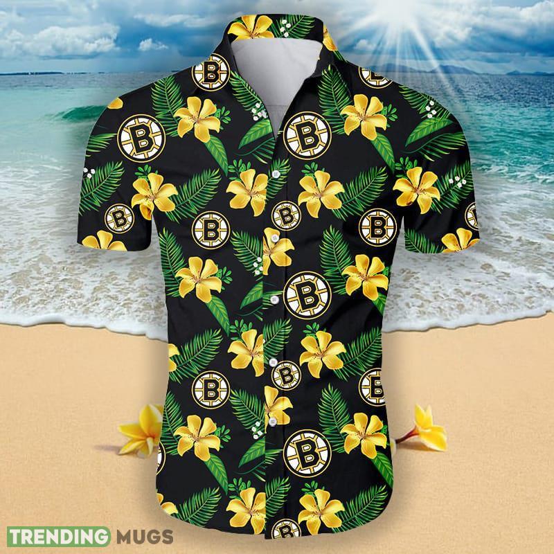 Boston Bruins NHL 3D Hawaiian Shirt Floral Print For Men And Women - Boston Bruins Hawaiian Shirt Floral Button Up_1