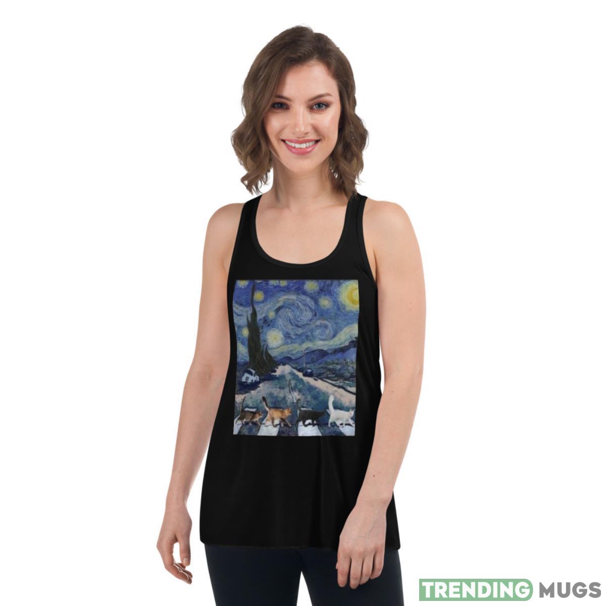 Cat Abbey Road The Starry NighShirt Apparel, Dark Shirt Cat Abbey Road The Starry NighShirt Apparel, Dark Shirt