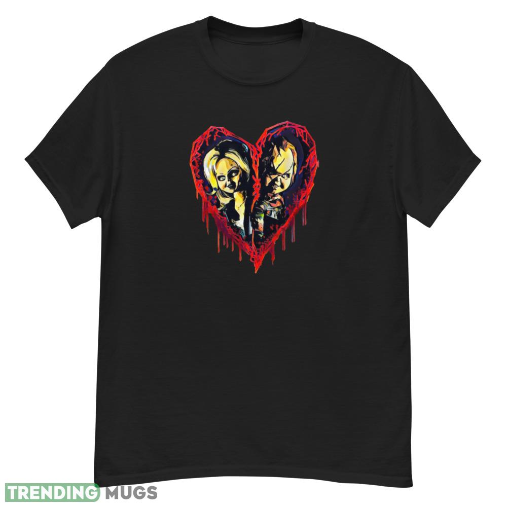 Chucky and Tiffany cool heart unisex shirt Dark Shirt Chucky and Tiffany cool heart unisex shirt Dark Shirt