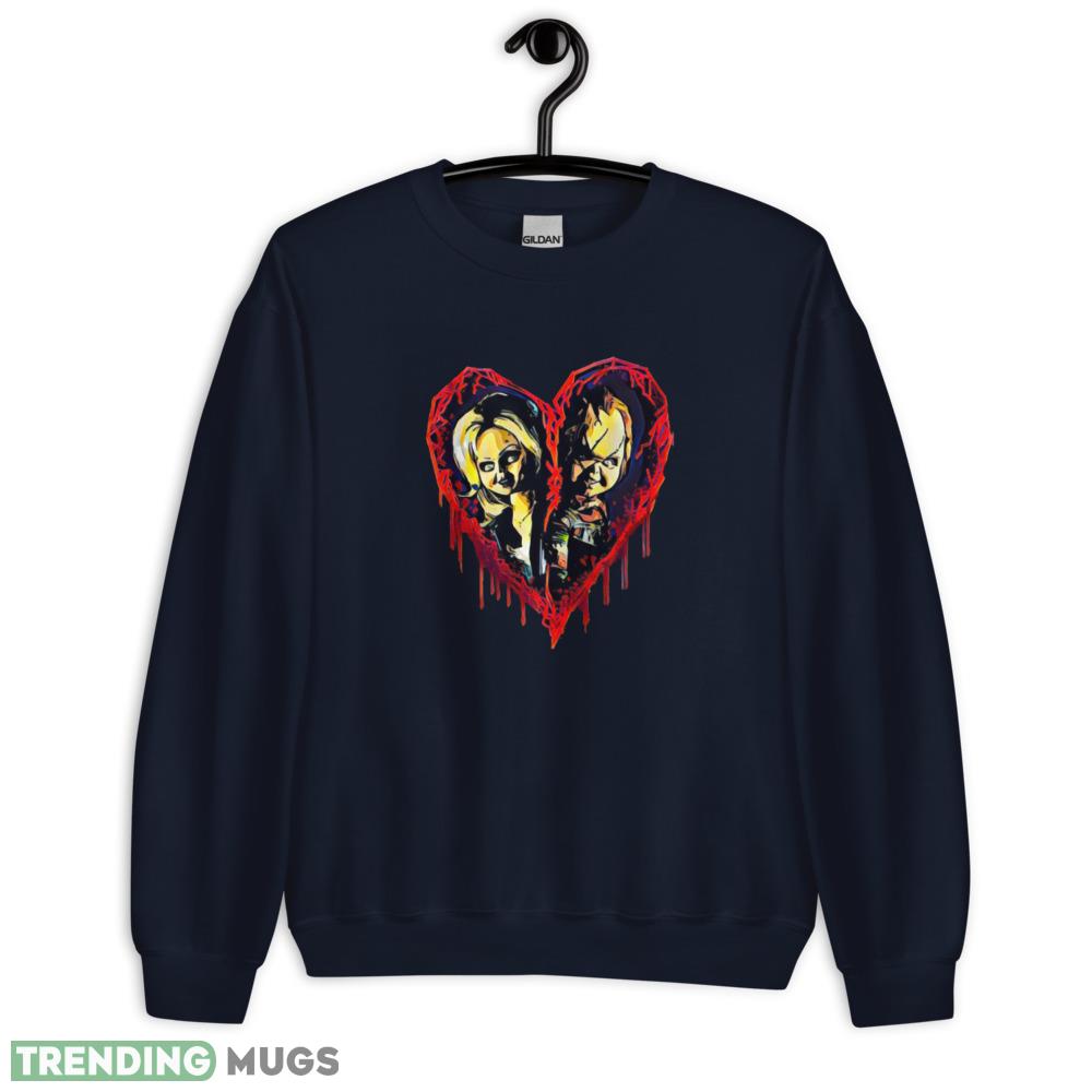 Chucky and Tiffany cool heart unisex shirt Dark Shirt Chucky and Tiffany cool heart unisex shirt Dark Shirt