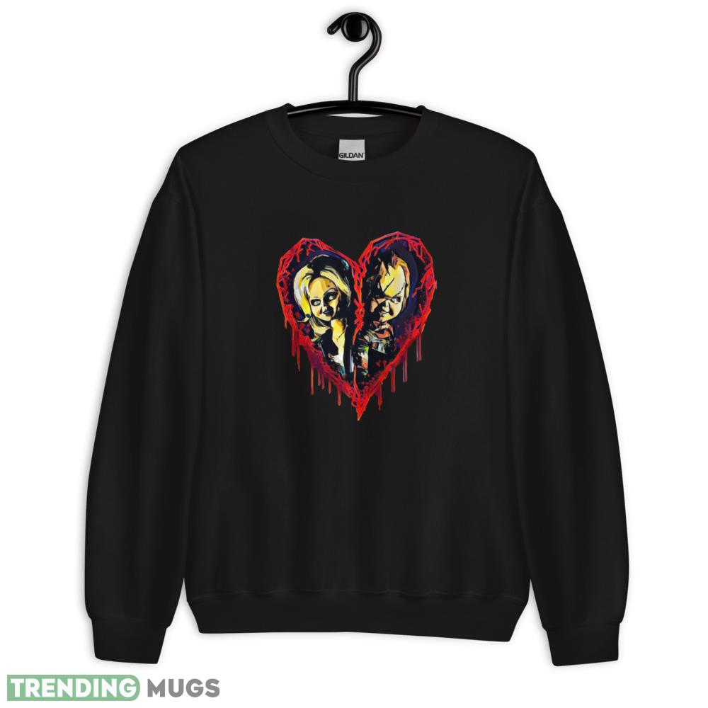 Chucky and Tiffany cool heart unisex shirt Dark Shirt Chucky and Tiffany cool heart unisex shirt Dark Shirt