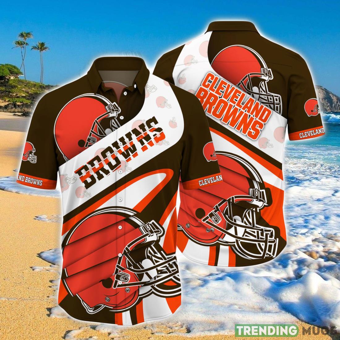Cleveland Browns NFL Hawaiian Shirt Short Sleeve Big Logo Hawaiian Shirt Cleveland Browns NFL Hawaiian Shirt Short Sleeve Big Logo Hawaiian Shirt