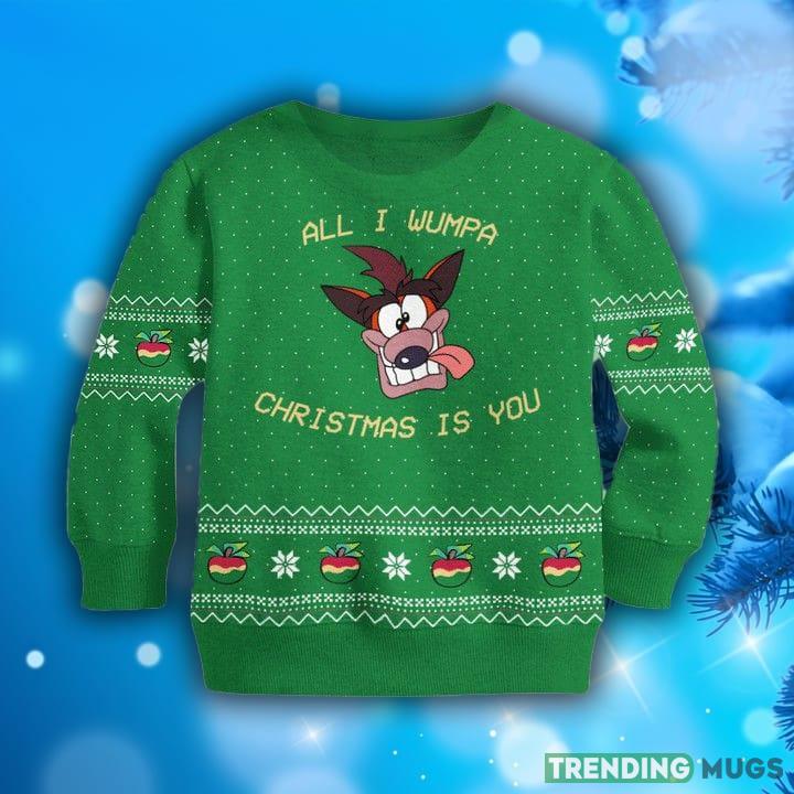 Crash Bandicoot Game All I Wumpa Christmas Is You Ugly Sweater 3D Sweater Crash Bandicoot Game All I Wumpa Christmas Is You Ugly Sweater 3D Sweater