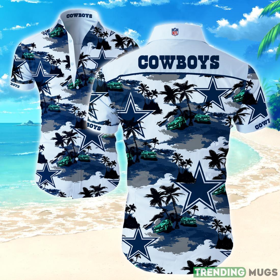 Dallas Cowboys Hawaiian Shirt Coconut Tree Graphic Product Photo 1