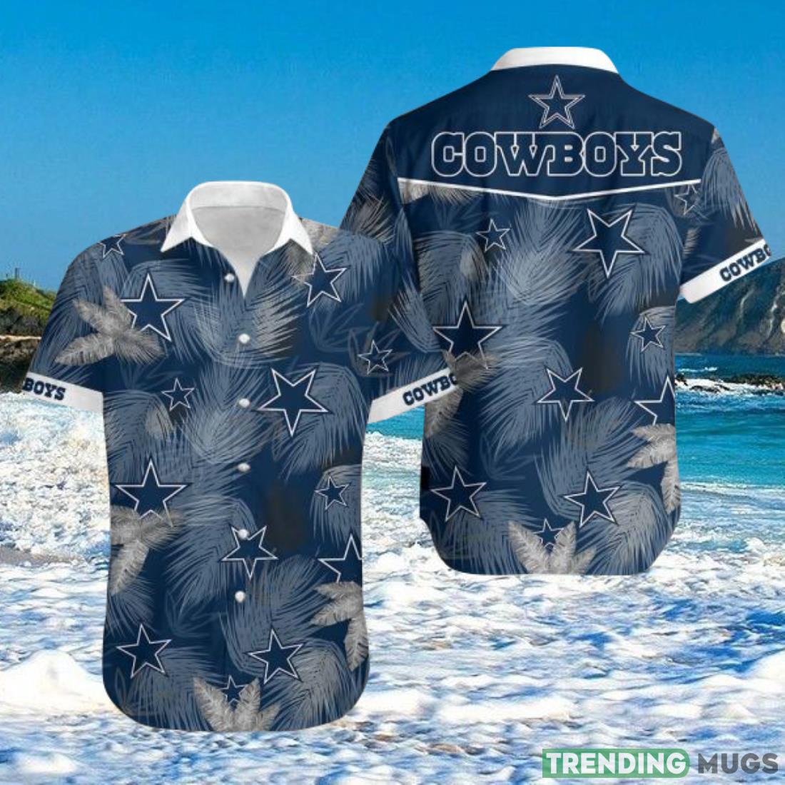 Dallas Cowboys Hawaiian Shirt Leaf Graphic Product Photo 1 Dallas Cowboys Hawaiian Shirt Leaf Graphic Product Photo 1