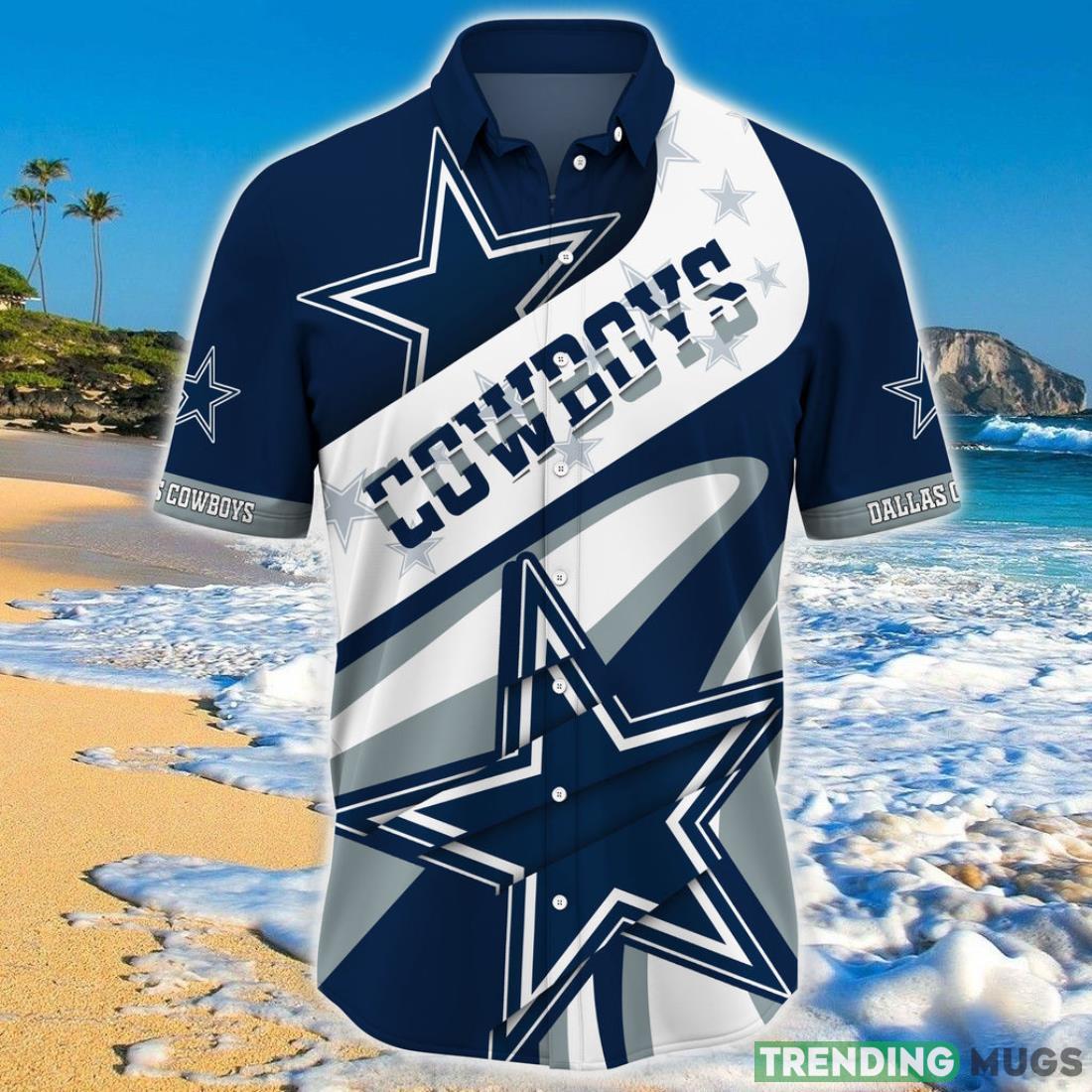 Dallas Cowboys NFL Hawaiian Shirt Short Sleeve Big Logo Product Photo 1 Dallas Cowboys NFL Hawaiian Shirt Short Sleeve Big Logo Product Photo 1