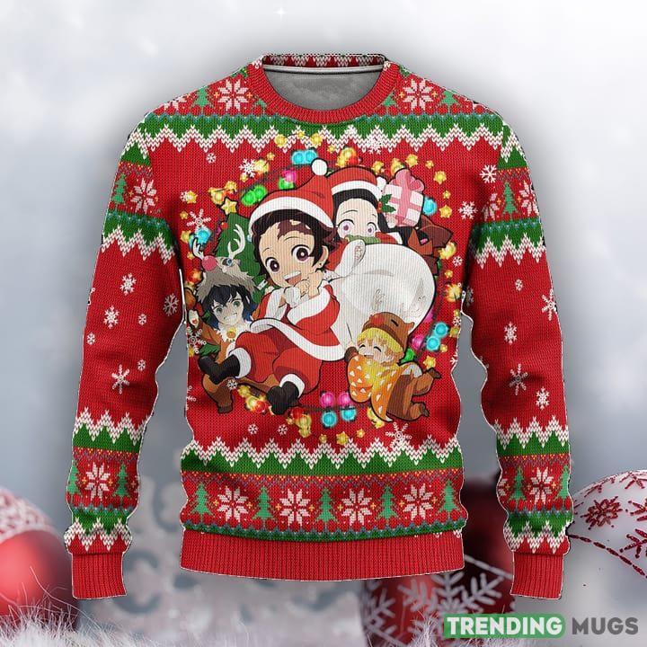 Demon Slayer Anime Ugly Christmas Sweater Red Xmas Gift - Demon Slayer Anime Ugly Christmas Sweater Red Xmas Gift_1 Demon Slayer Anime Ugly Christmas Sweater Red Xmas Gift - Demon Slayer Anime Ugly Christmas Sweater Red Xmas Gift_1