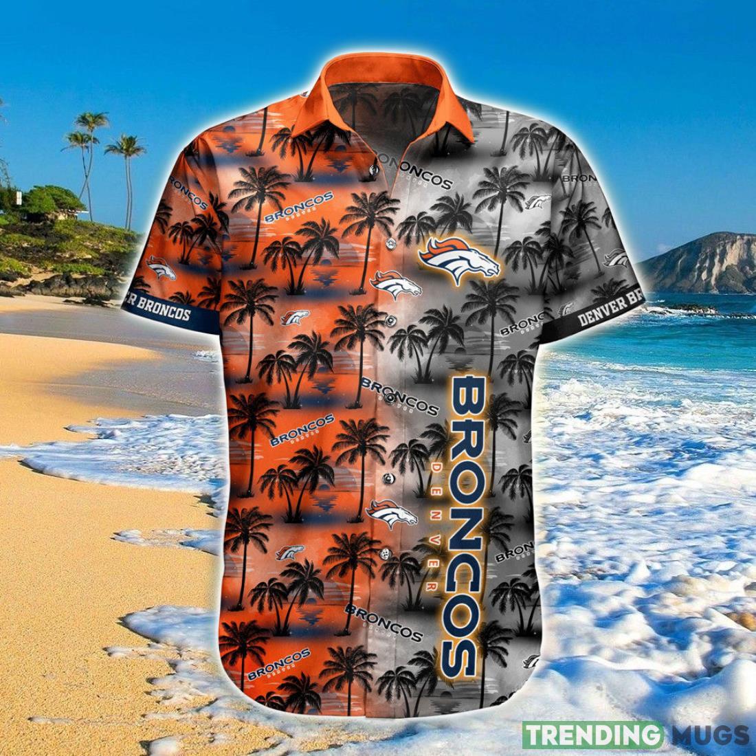 Denver Broncos Hawaiian Shirt Palm Tree Pattern Product Photo 1