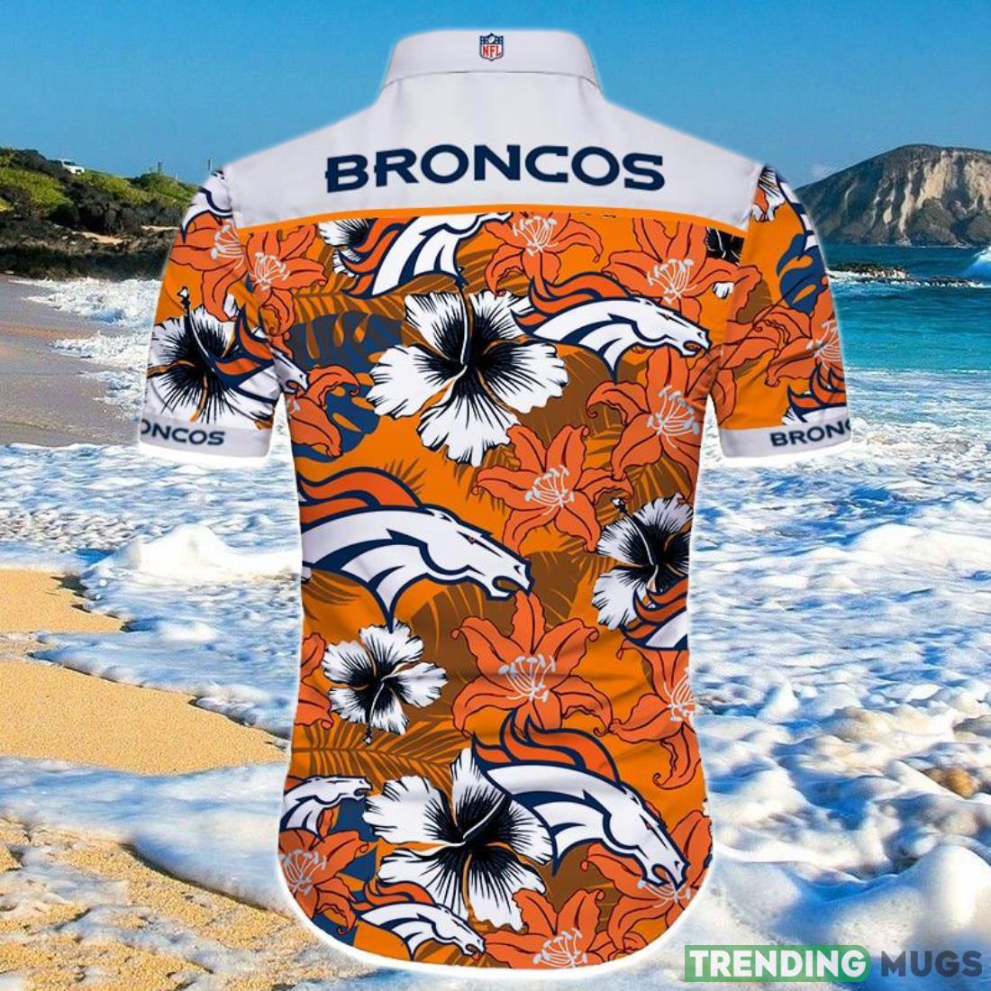 Denver Broncos Hawaiian Shirt Tropical Flower Short Sleeve Hawaiian Shirt Denver Broncos Hawaiian Shirt Tropical Flower Short Sleeve Hawaiian Shirt