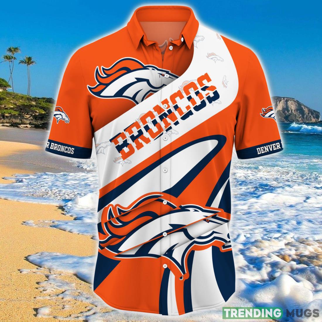 Denver Broncos NFL Hawaiian Shirt Short Sleeve Big Logo Product Photo 1