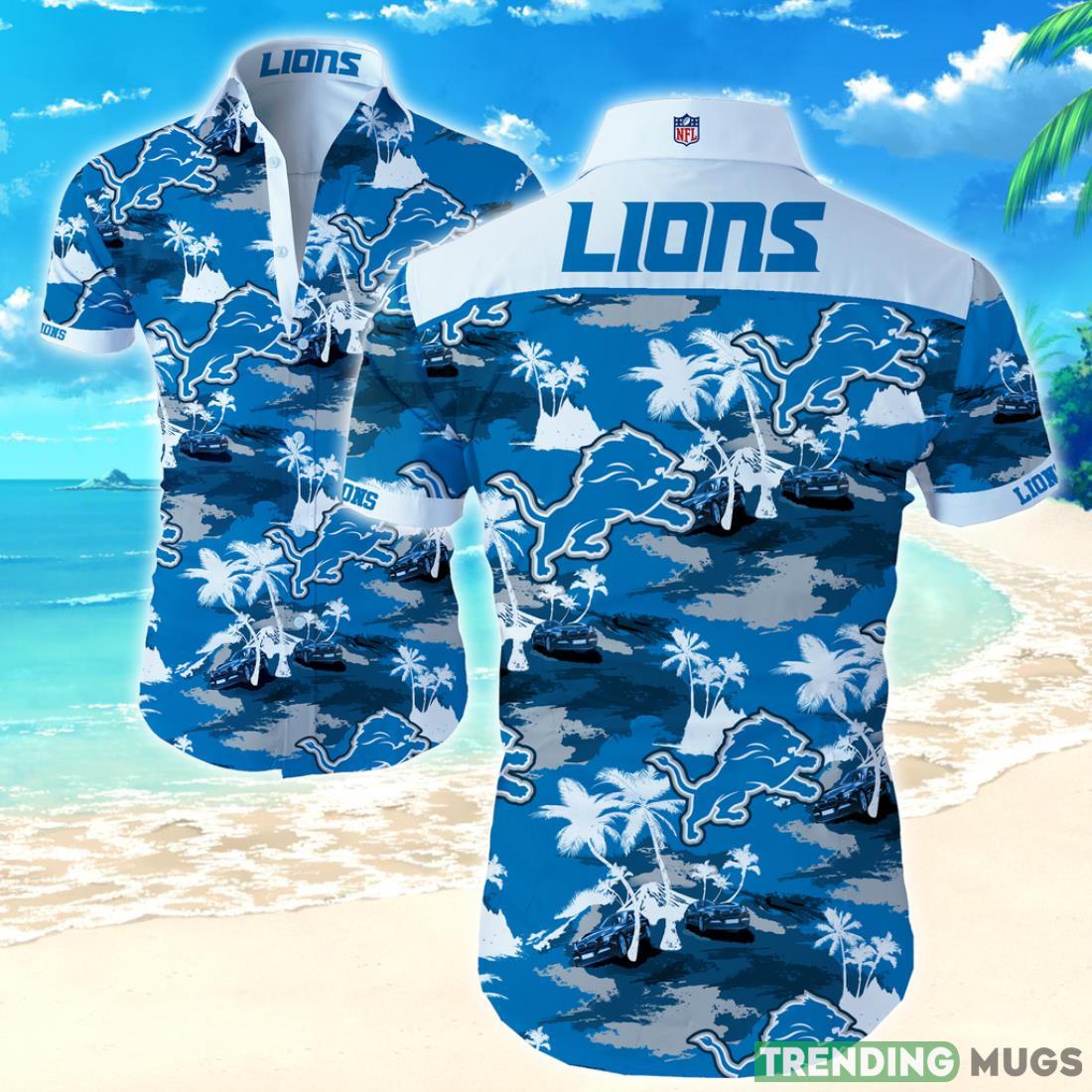 Detroit Lions Hawaiian Shirt Island Graphic Product Photo 1