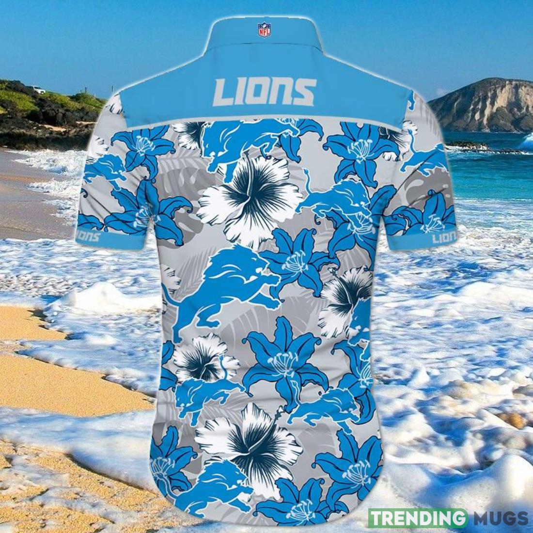 Detroit Lions Hawaiian Shirt Tropical Flower Short Sleeve Hawaiian Shirt Detroit Lions Hawaiian Shirt Tropical Flower Short Sleeve Hawaiian Shirt