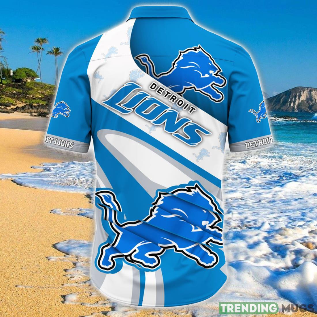 Detroit Lions NFL Hawaiian Shirt Short Sleeve Big Logo Hawaiian Shirt Detroit Lions NFL Hawaiian Shirt Short Sleeve Big Logo Hawaiian Shirt