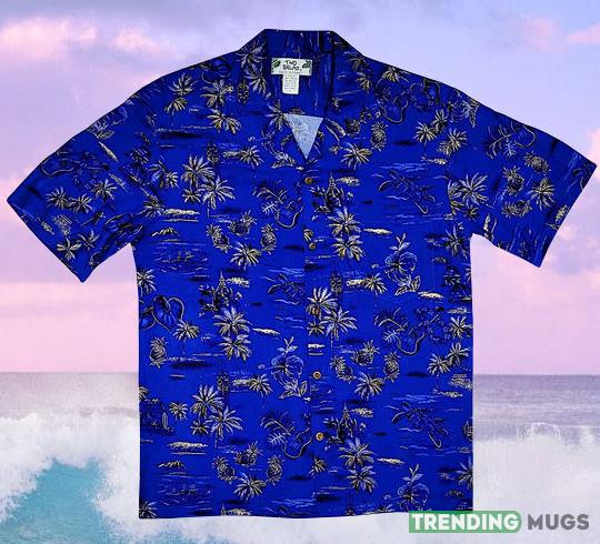 Golden Vintage Blue Hawaiian Shirts For Men And Women, Aloha Shirts - Golden Vintage - Blue Golden Vintage Blue Hawaiian Shirts For Men And Women, Aloha Shirts - Golden Vintage - Blue