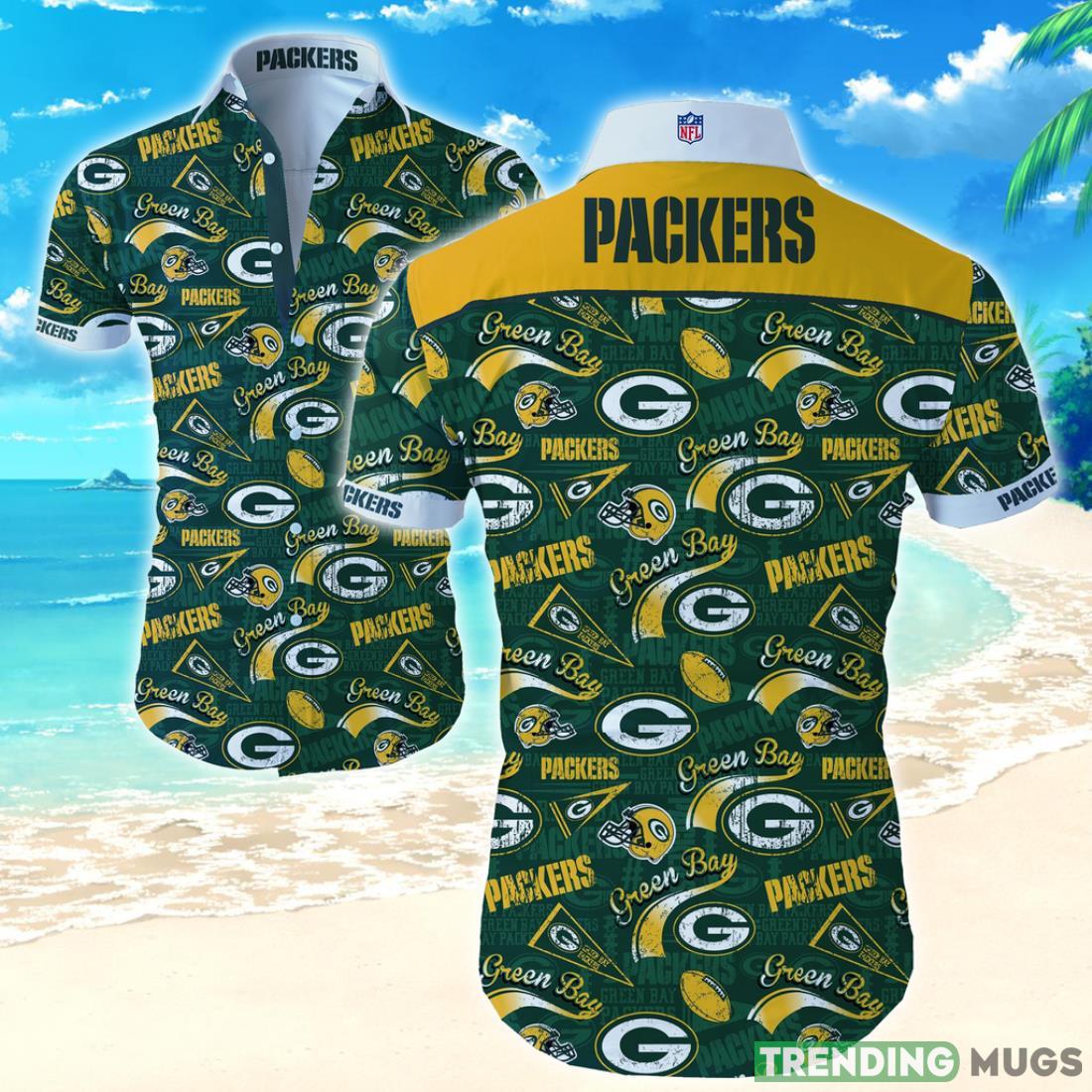 Green Bay Packers Hawaiian Shirts Repeat Logo Product Photo 1